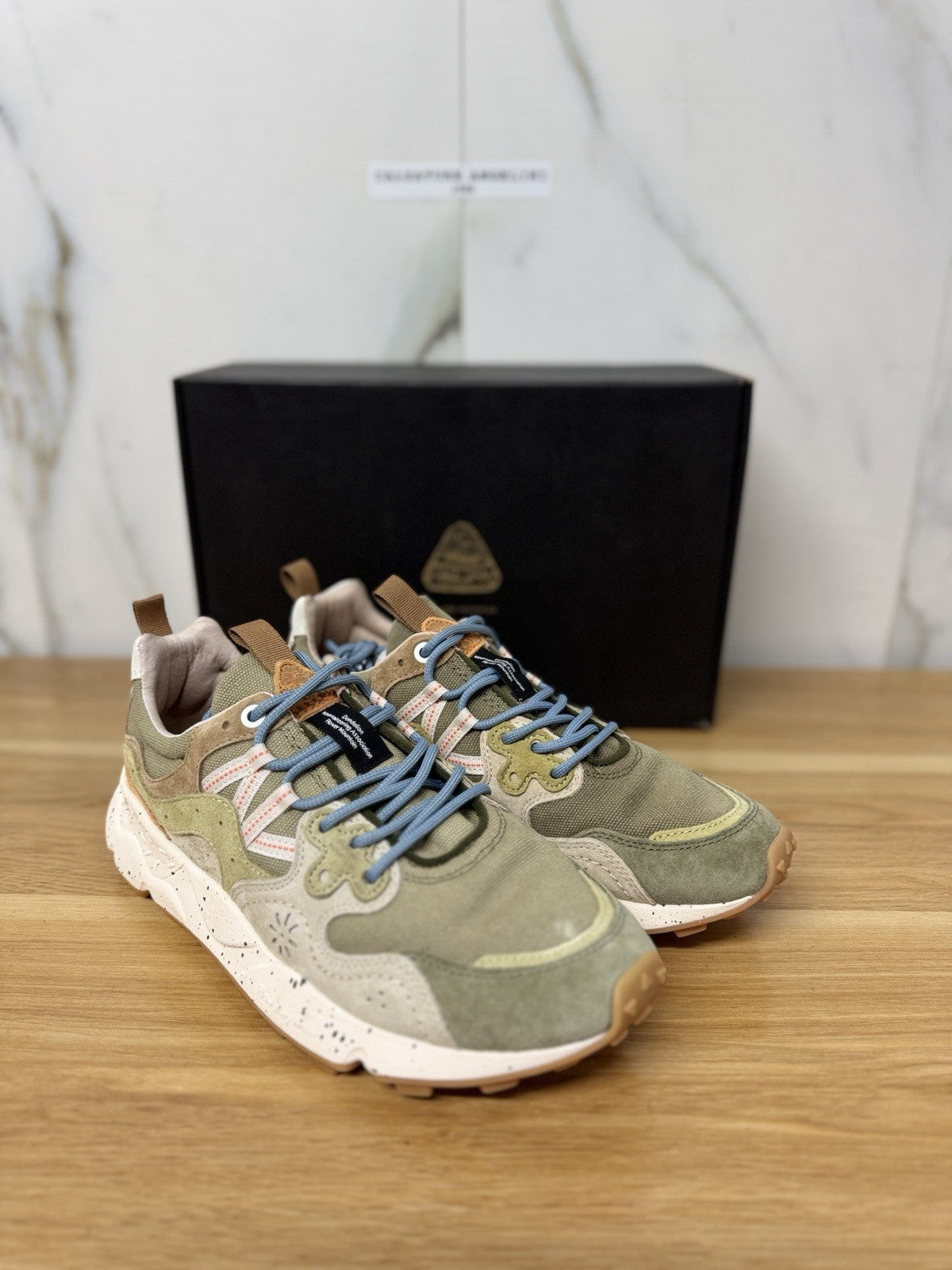 Flower Mountain Yamano 3 Taupe Green Light Casual Sneaker Uomo 42