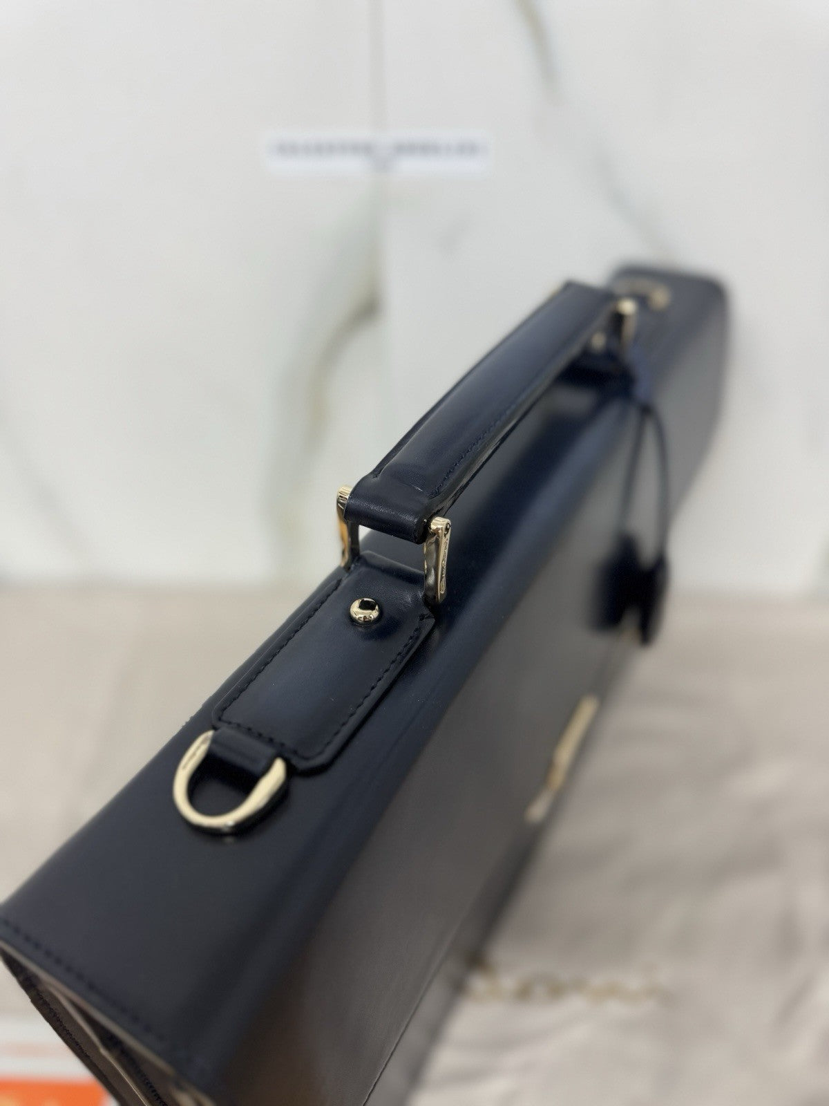 Santoni Cartella Da Lavoro Professionale Luxury Bag Santoni Blu Anticato Uomo 