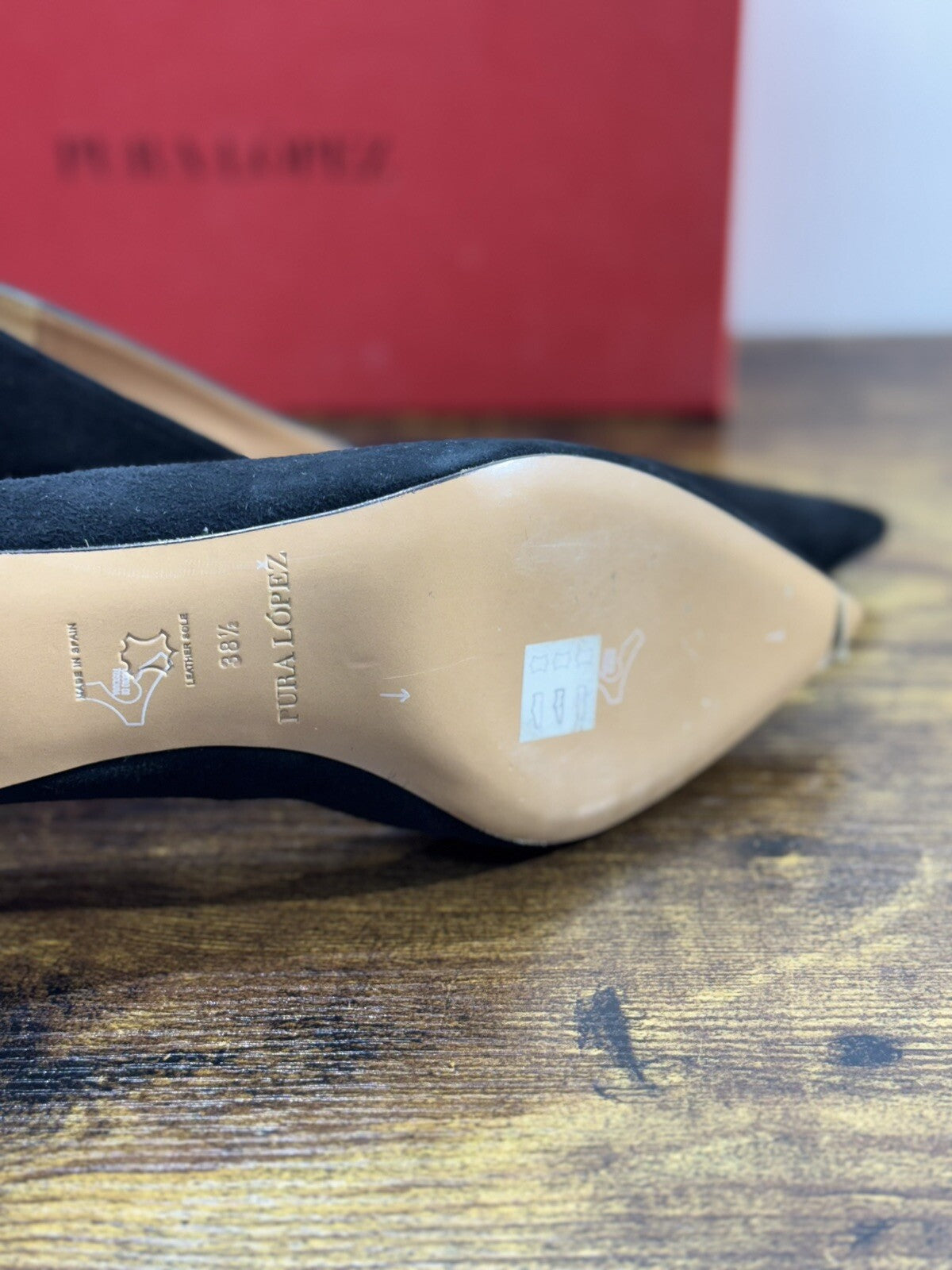 Pura Lopez Decollete’  Donna Pelle Nero  Casual Shoes 38.5