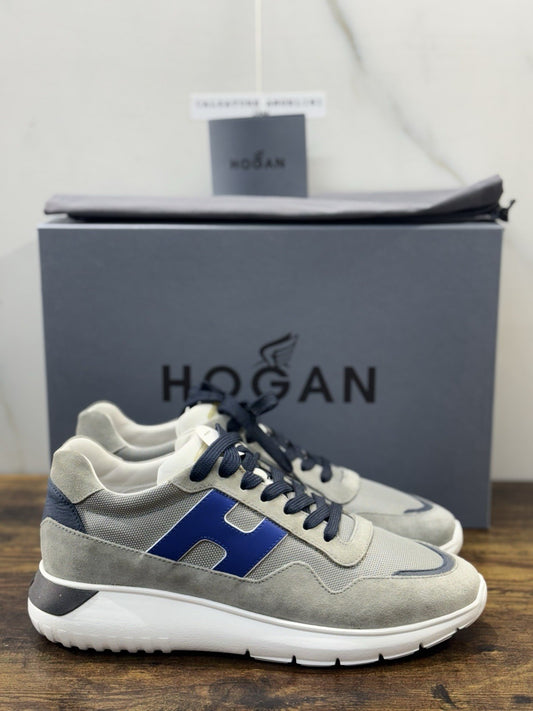 Hogan Interactive 3 Pelle Suede Grey  Blu  Casual Hogan Uomo 42