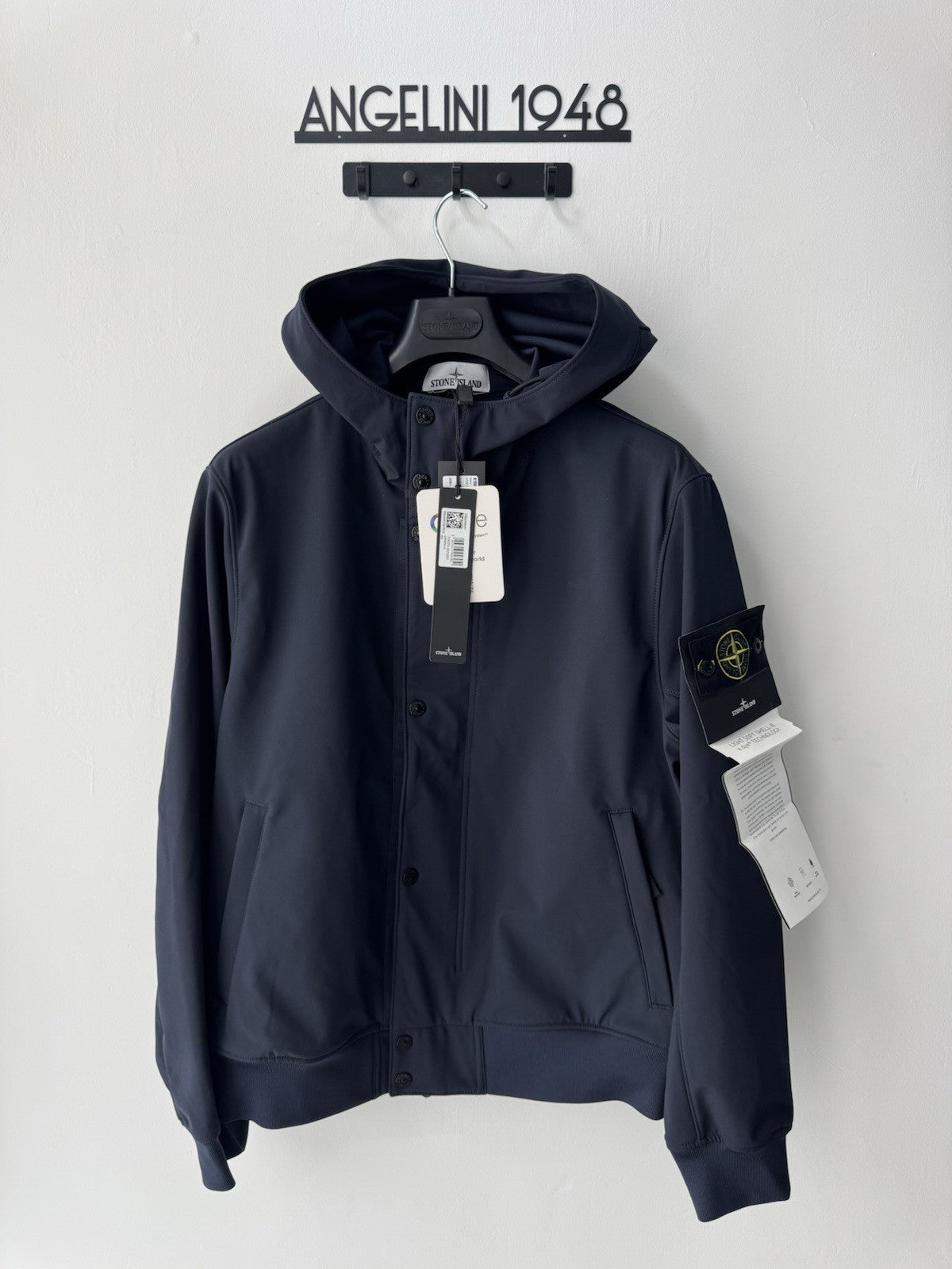 Stone Island Short Parka Light Soft Shell R E . DYE  Blu Icon Jacket Uomo L