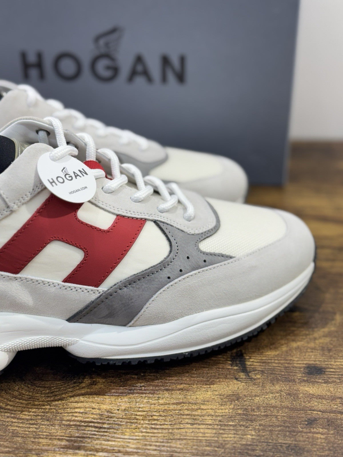 Hogan Interaction Allocciato Suede Bianco Memory Foam Hogan 42.5