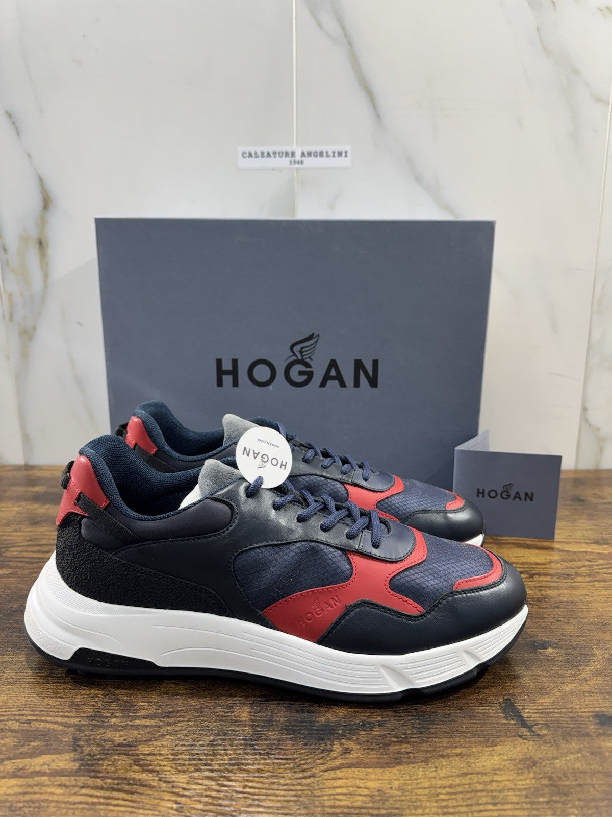 Hogan Hyper light  sneaker Pelle Blu  memory foam Luxury Hogan Men Shoes 42