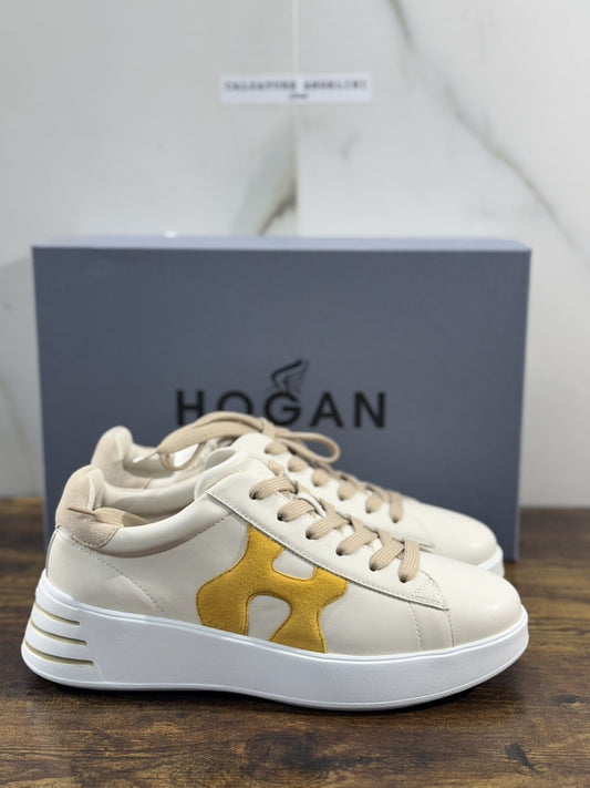 Hogan H564 Donna Sneaker Memory Foam Pelle Yougurt Luxury Hogan Woman 39.5