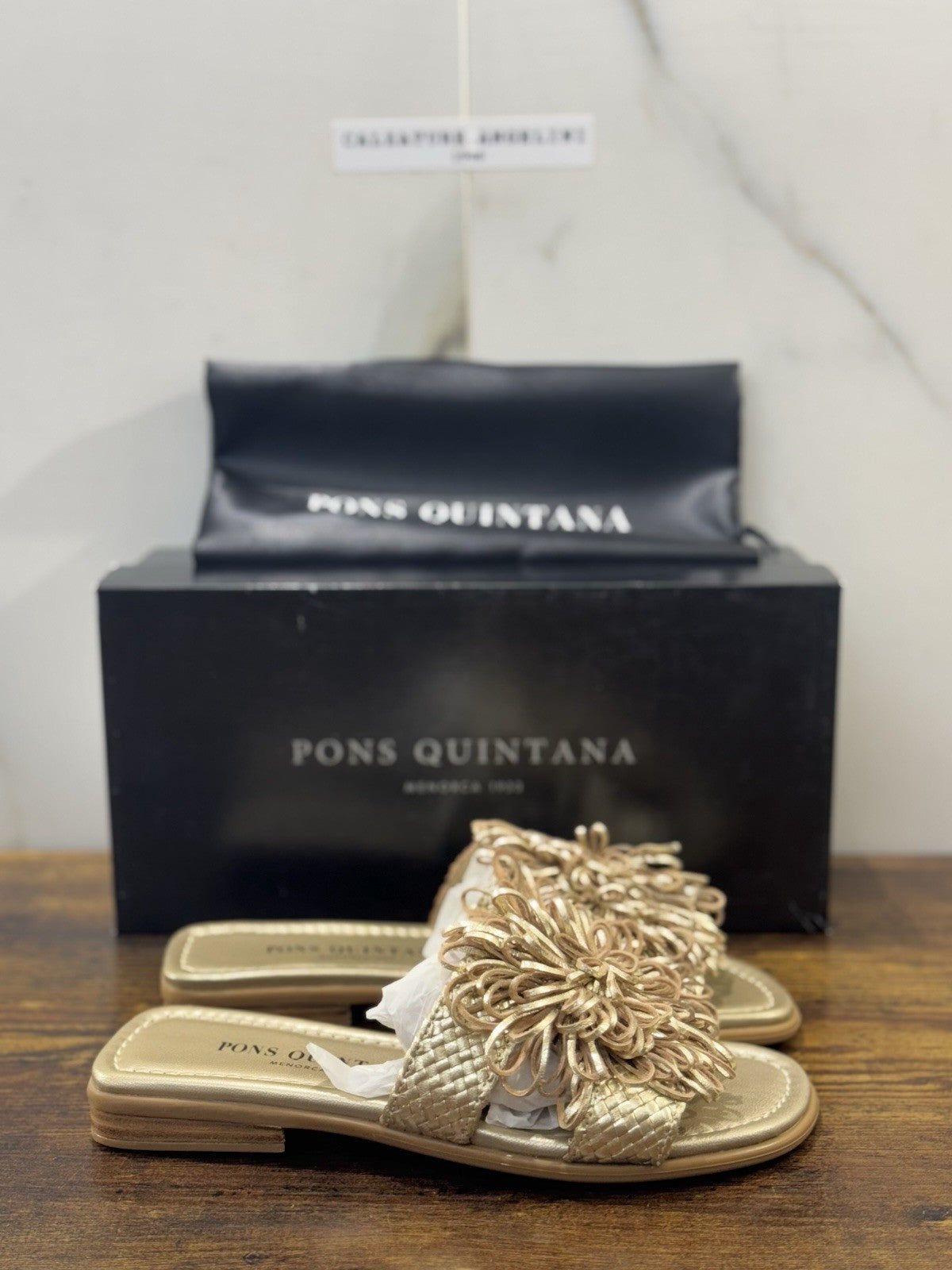 Pons Quintana Sandalo Tina  Donna   Pelle Platino      Handmade  37