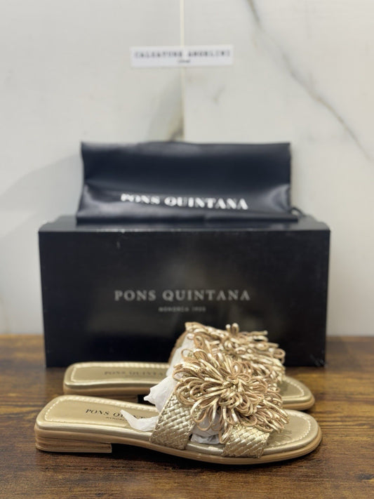 Pons Quintana Sandalo Tina  Donna   Pelle Platino      Handmade  37