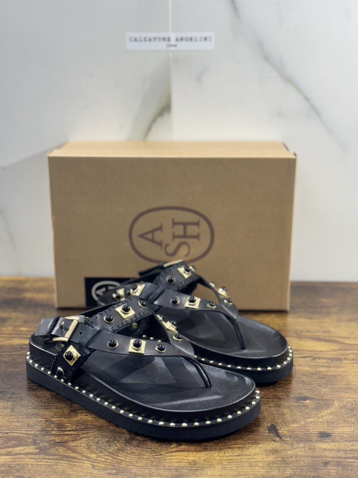 Ash Uteca Sandalo Donna Pelle Nero Luxury Woman Ash Sandali 41