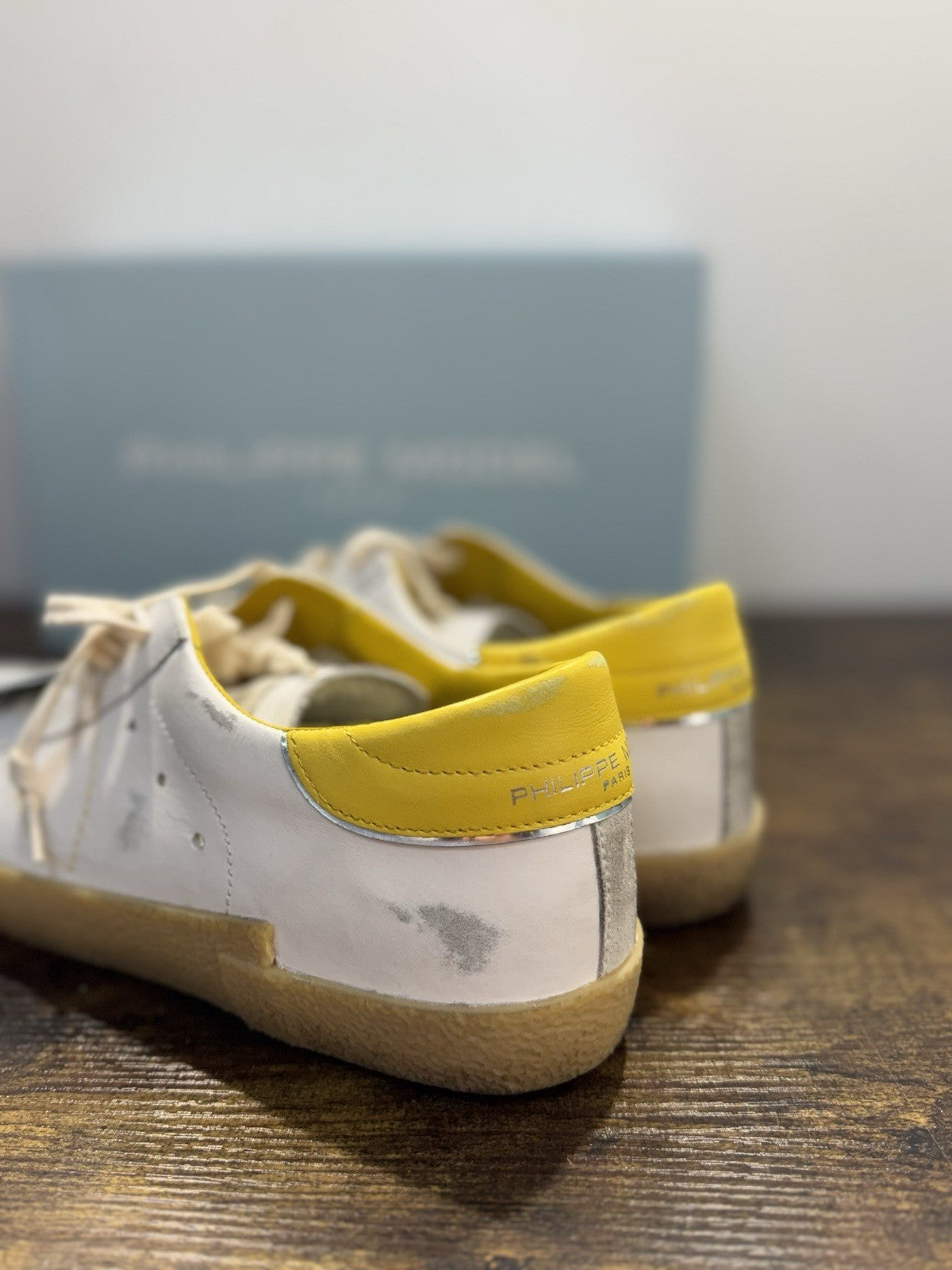 Philippe Model Paris Low Pelle Bianca Limited Edition   Casual Sneaker Uomo 41