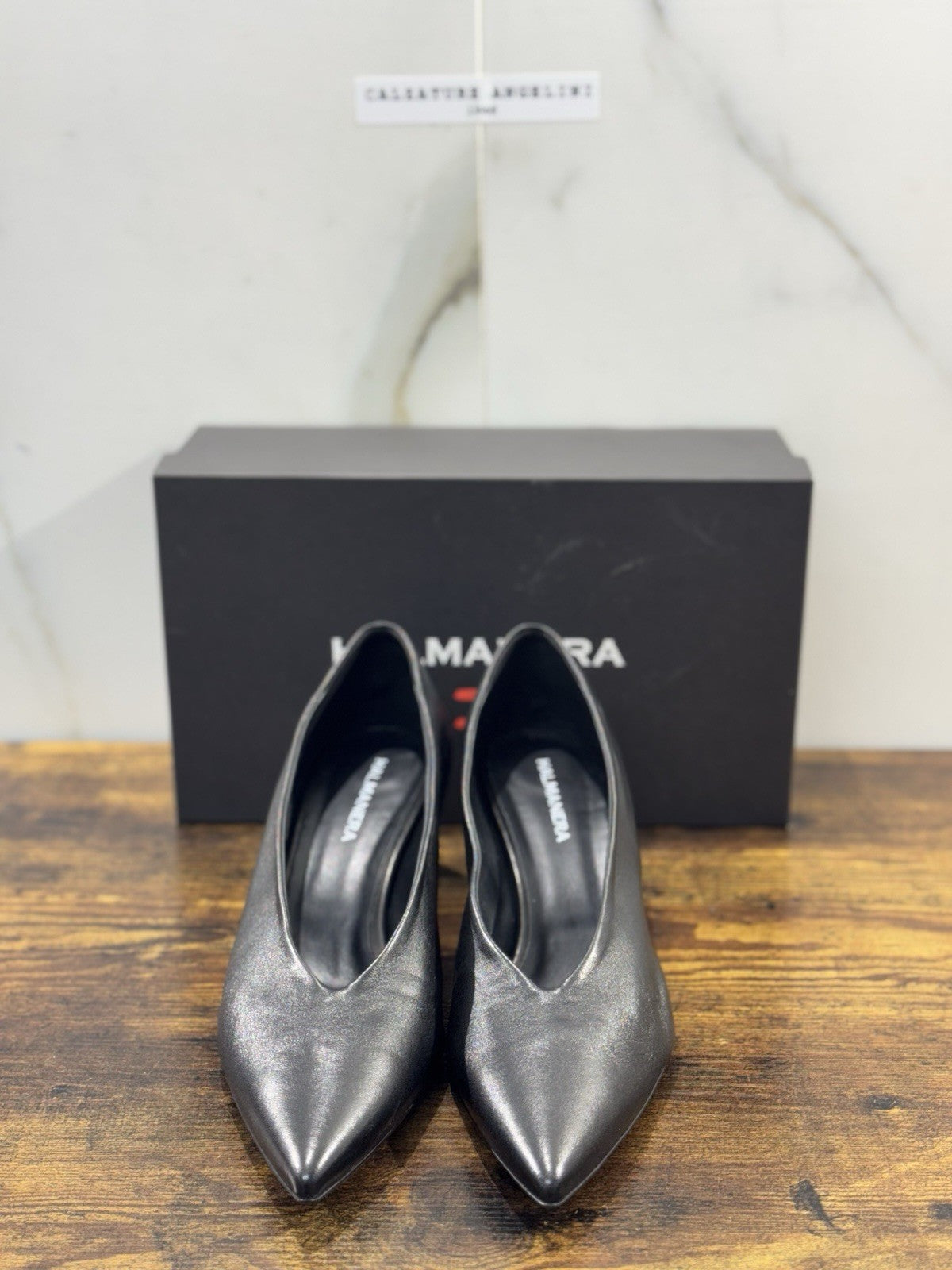 HALMANERA Décolleté  Pelle Nero  Luxury Made In Italy Donna 41