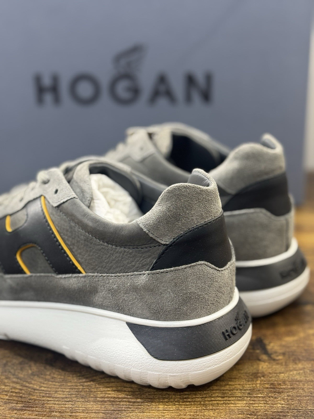 Hogan Interactive 3 Pelle Suede Grey Blu  Casual Hogan Uomo 41