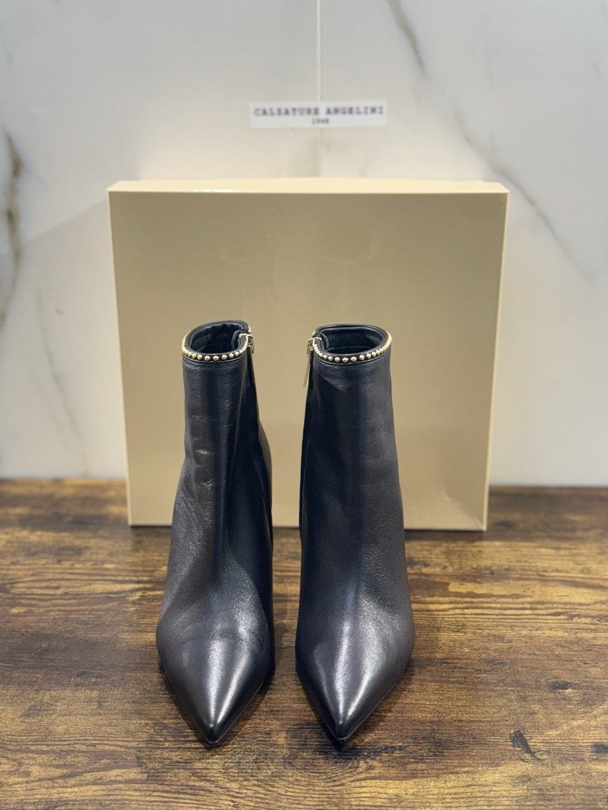 Ninalilou Stivaletto Donna Pelle Nero Con Tacco Luxury Boot 37
