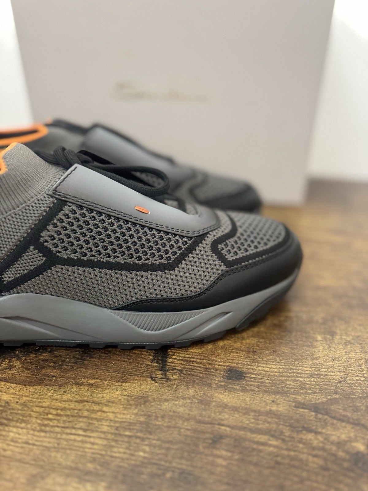 Santoni Innova Sneaker Pelle E Tessuto    Casual Luxury Santoni Scarpa Uomo 42
