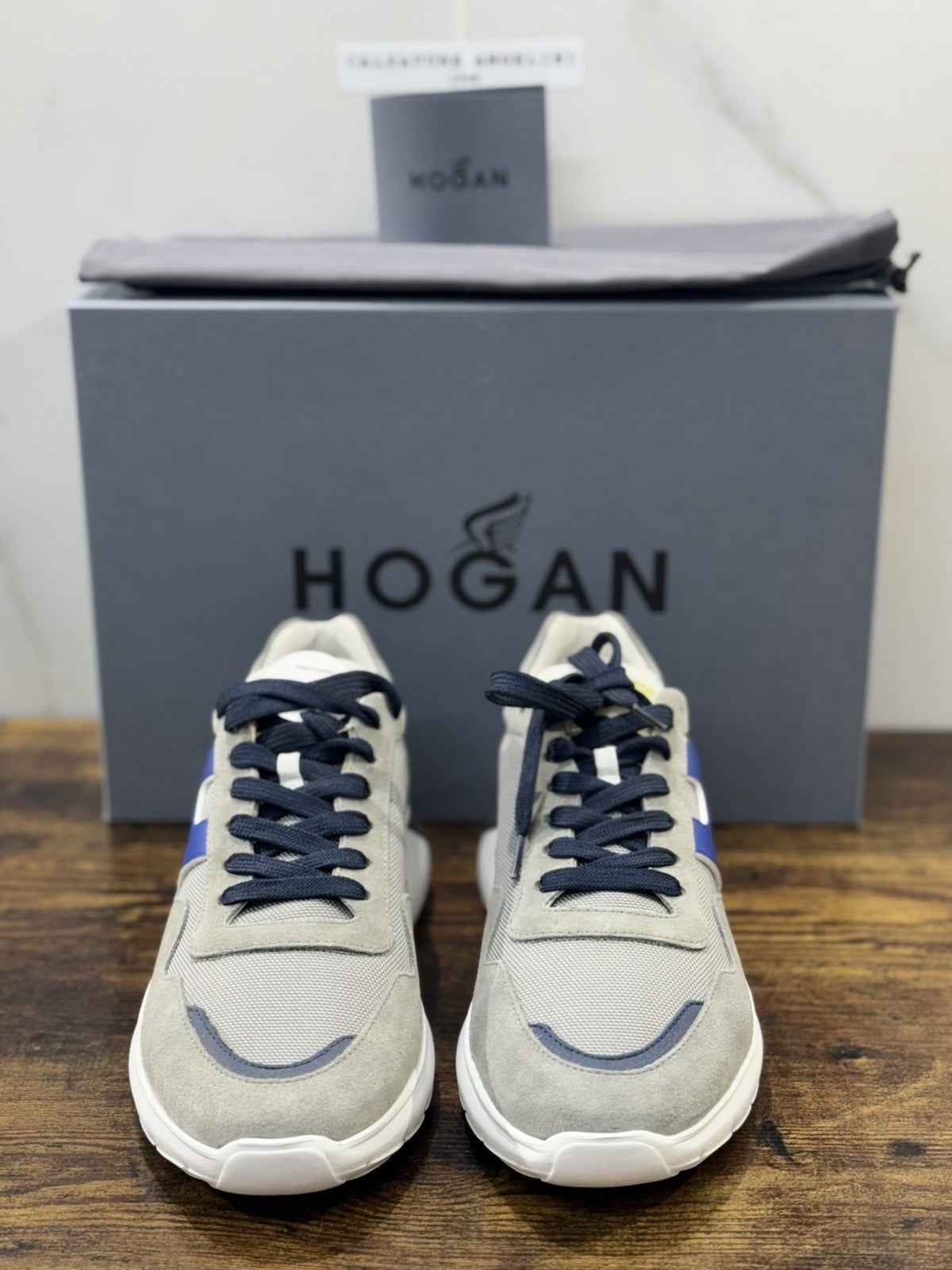 Hogan Interactive 3 Pelle Suede Grey  Blu  Casual Hogan Uomo 41