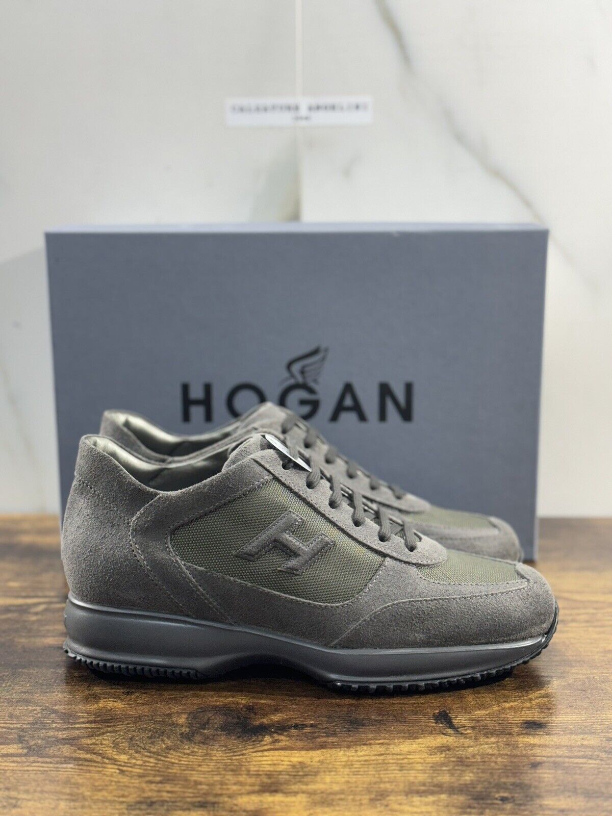 Hogan Interactive uomo suede Grey  luxury casual hogan shoes 42