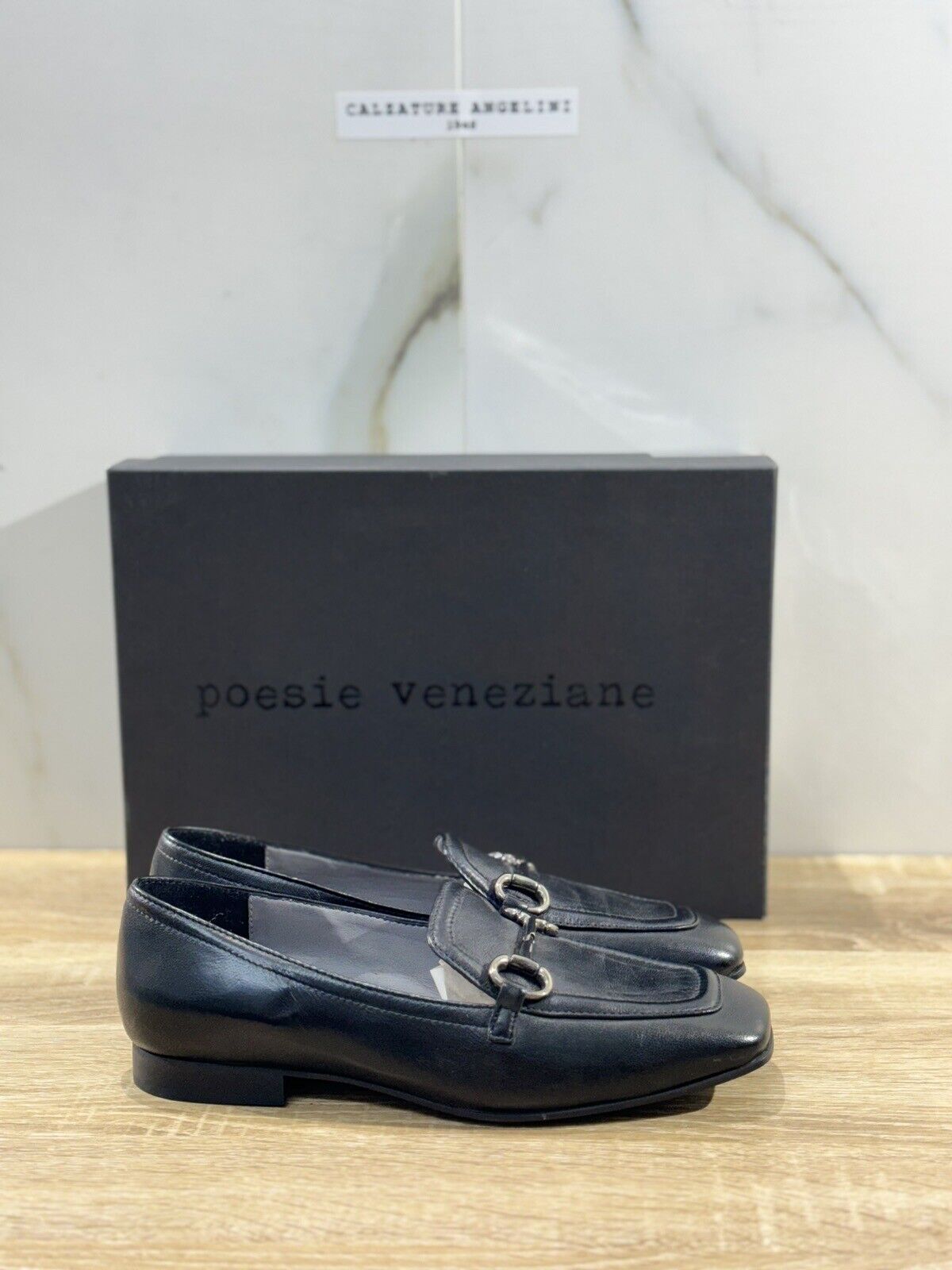 Poesie Veneziane Mocassino Donna Pelle Nero Extra Light Made In Italy 41