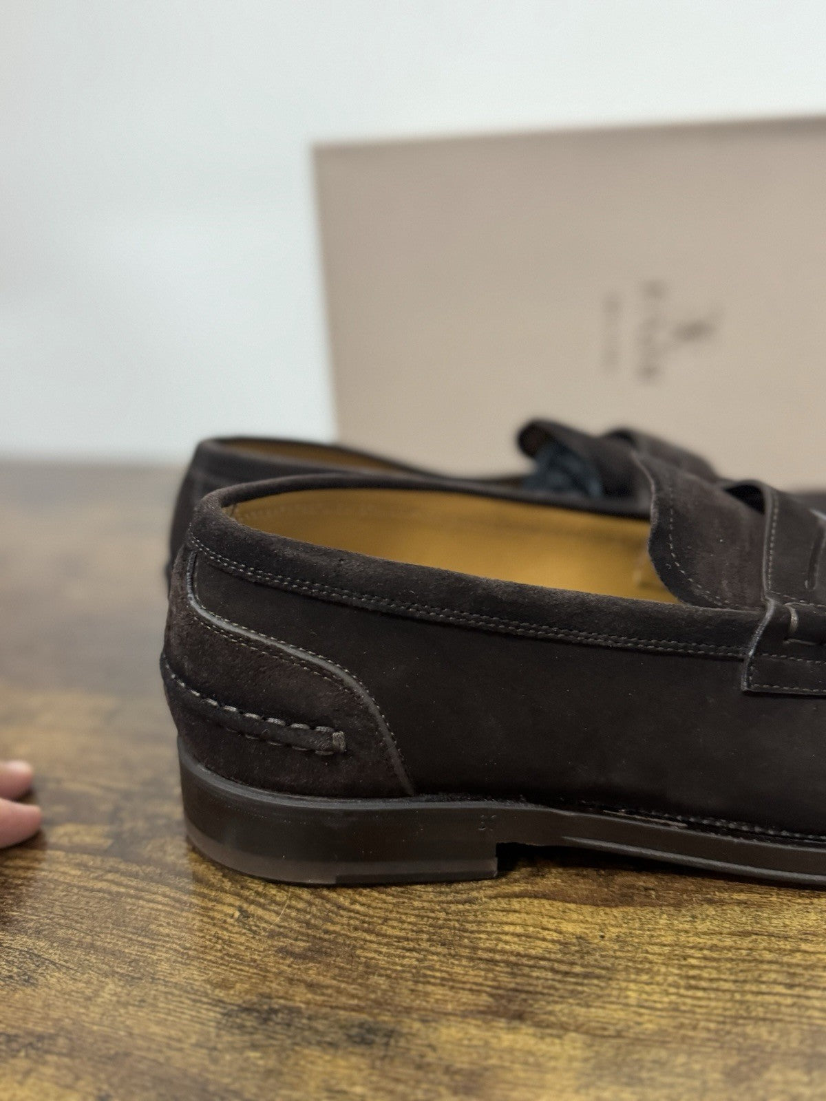 Fabi Mocassino Suede Testa Di Moro Fondo Cuoio Uomo 42
