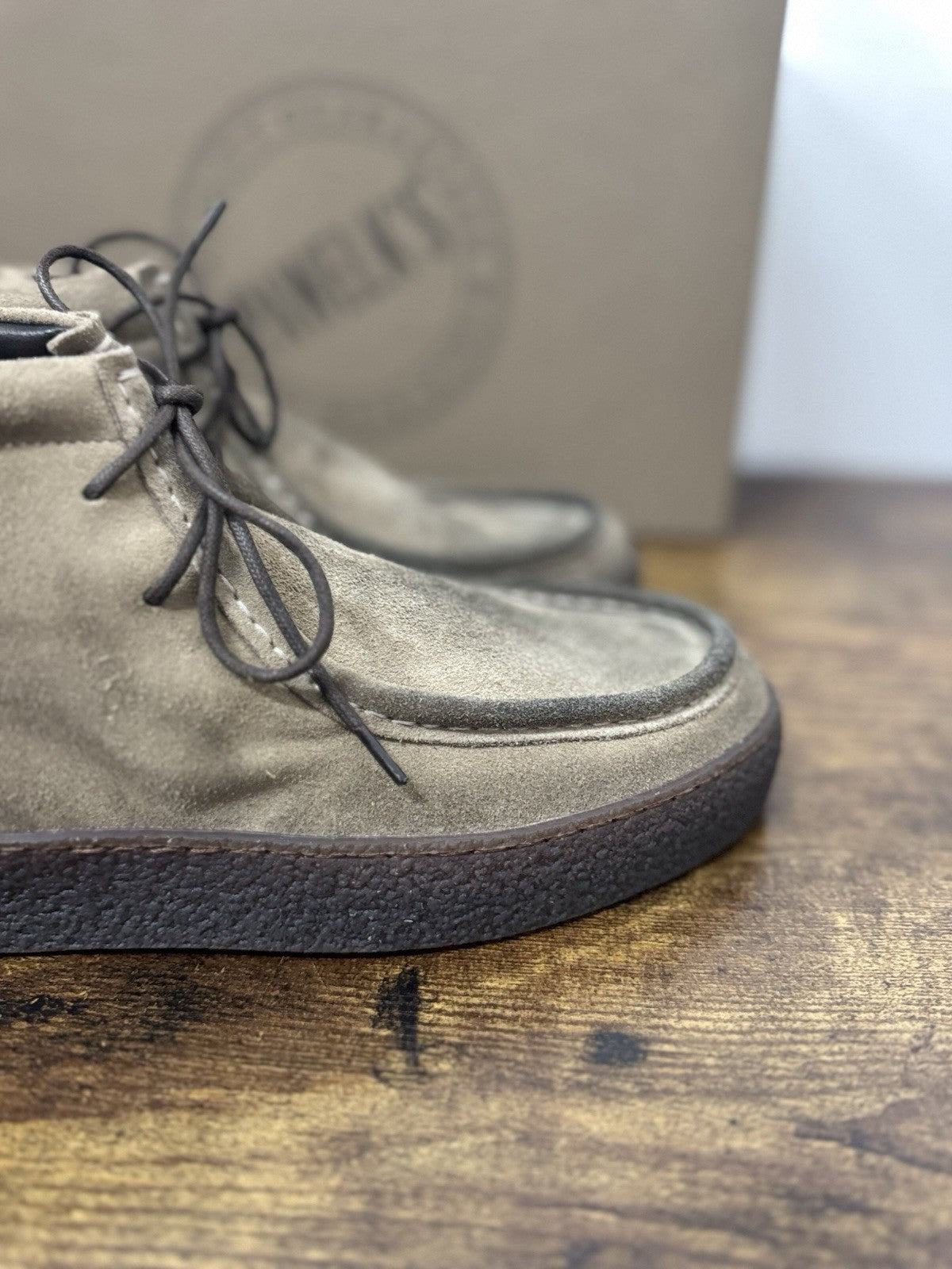 Pawelk’s Polacchino  Suede Taupe  Casual Boot Uomo 40