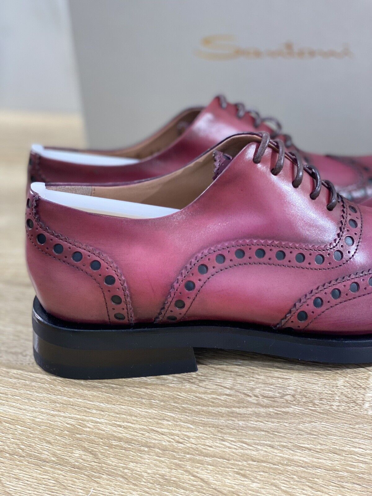 Santoni Scarpa Donna Stringata In Pelle Bordo’ Luxury Woman Shoe Santoni 37