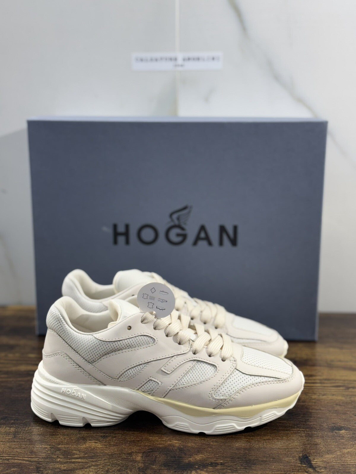 Hogan H665   Donna Sneaker  Pelle Bianca Memory Foam Luxury Hogan Woman  39