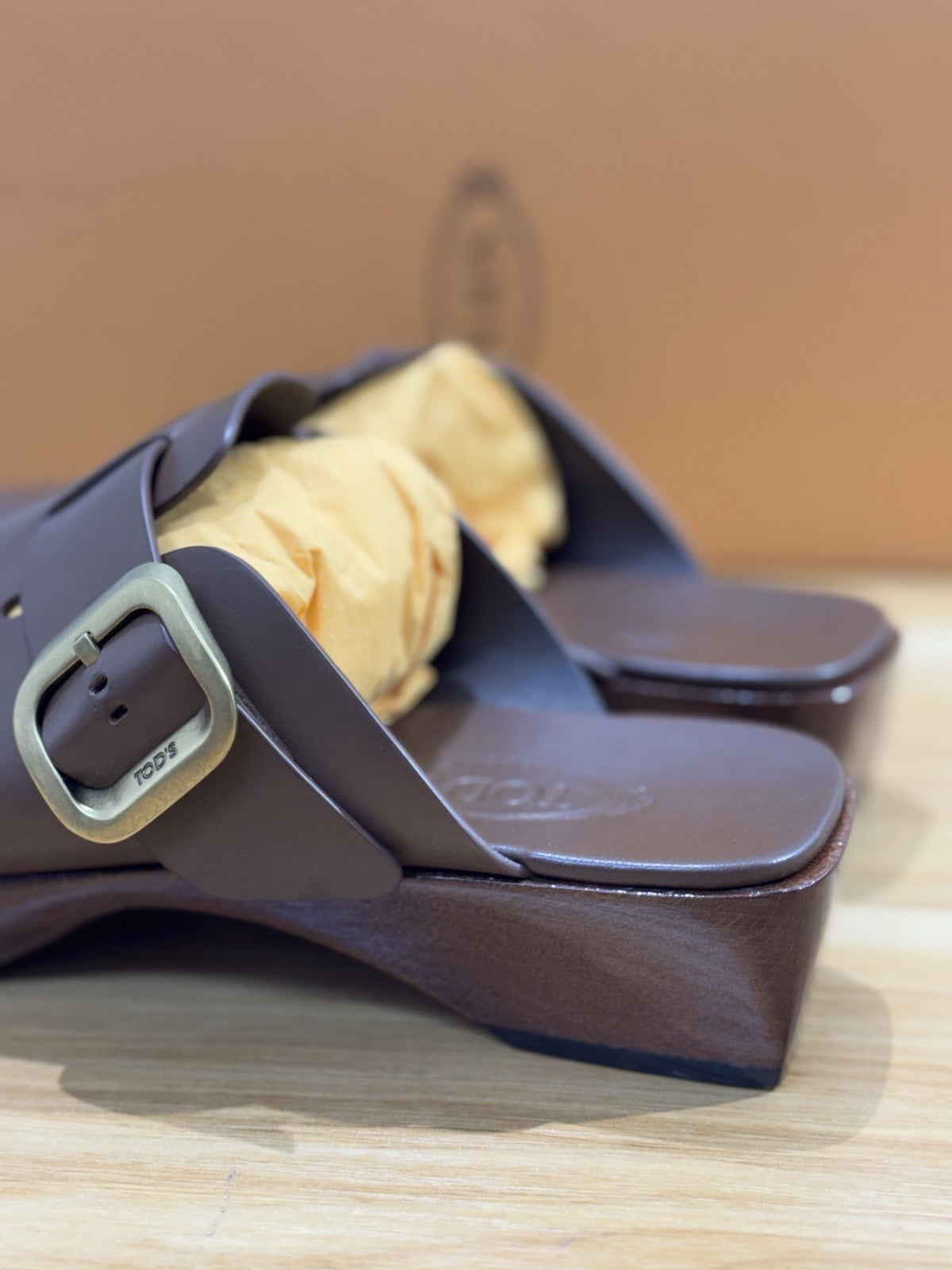Tod’s Zoccolo  Pelle Marrone Clogs  Luxury Tod’s Donna 37