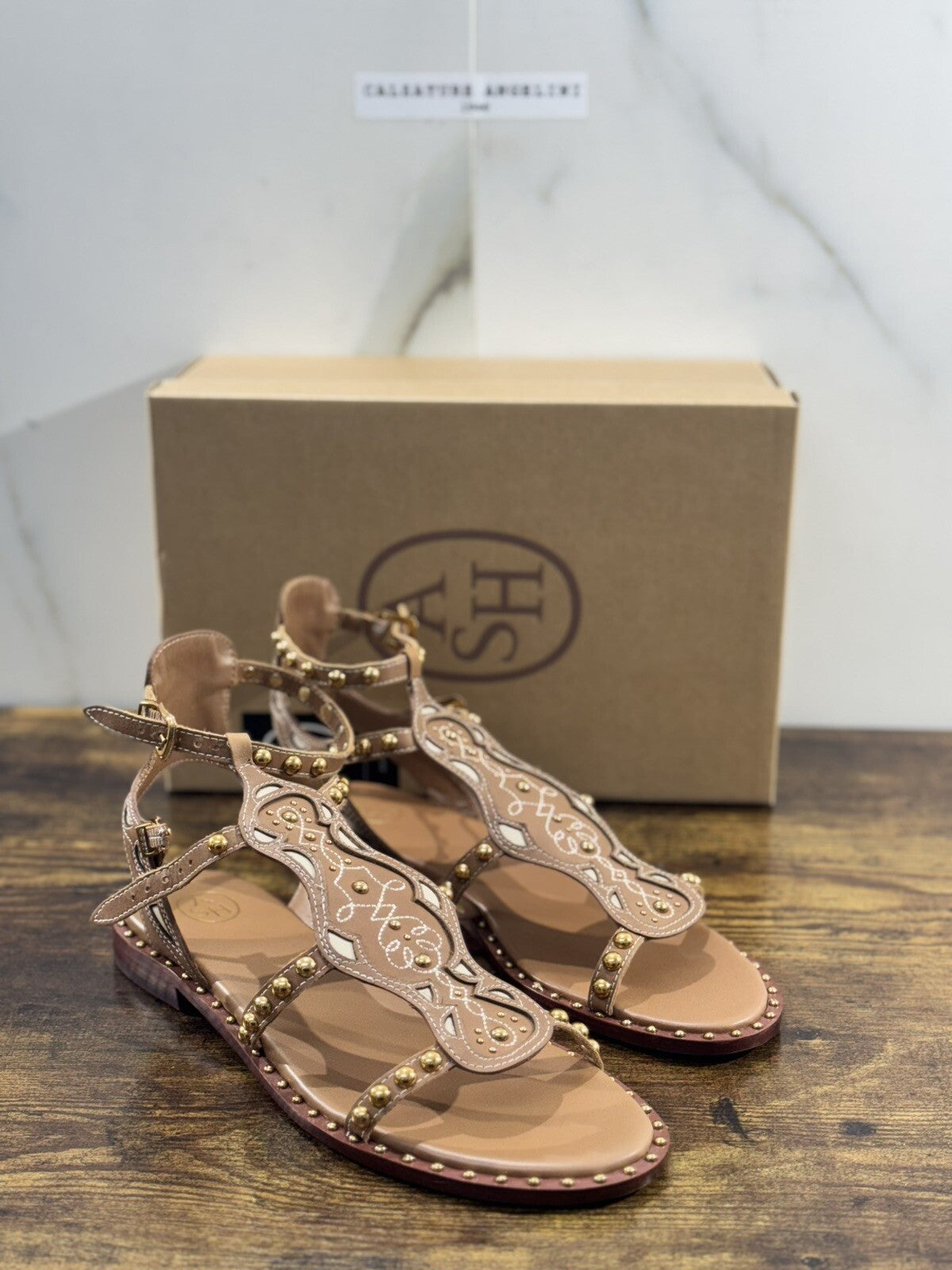 Ash Plaza  Sandalo Donna Pelle Cuoio  Luxury Woman Ash Sandali 41