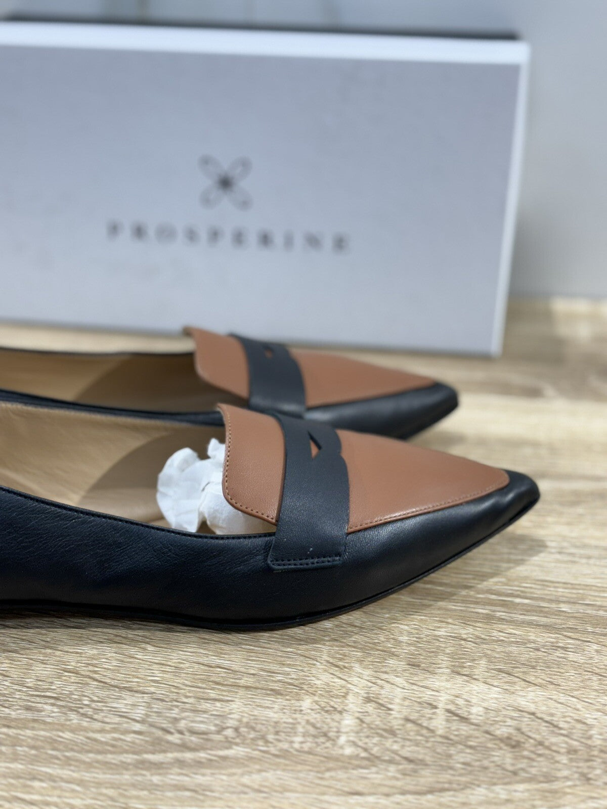 Prosperine Ballerina    donna Pelle Nero  Cuoio luxury made in italy 41