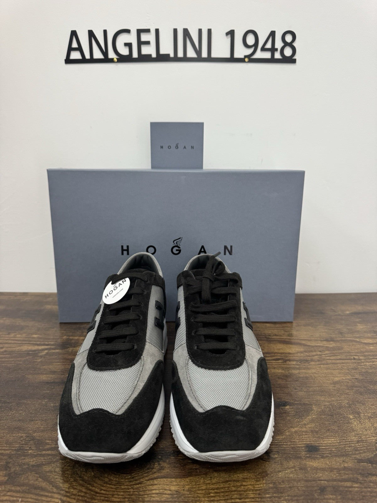 Hogan Interactive   sneaker Suede Grey Black    Luxury Hogan  Uomo 39