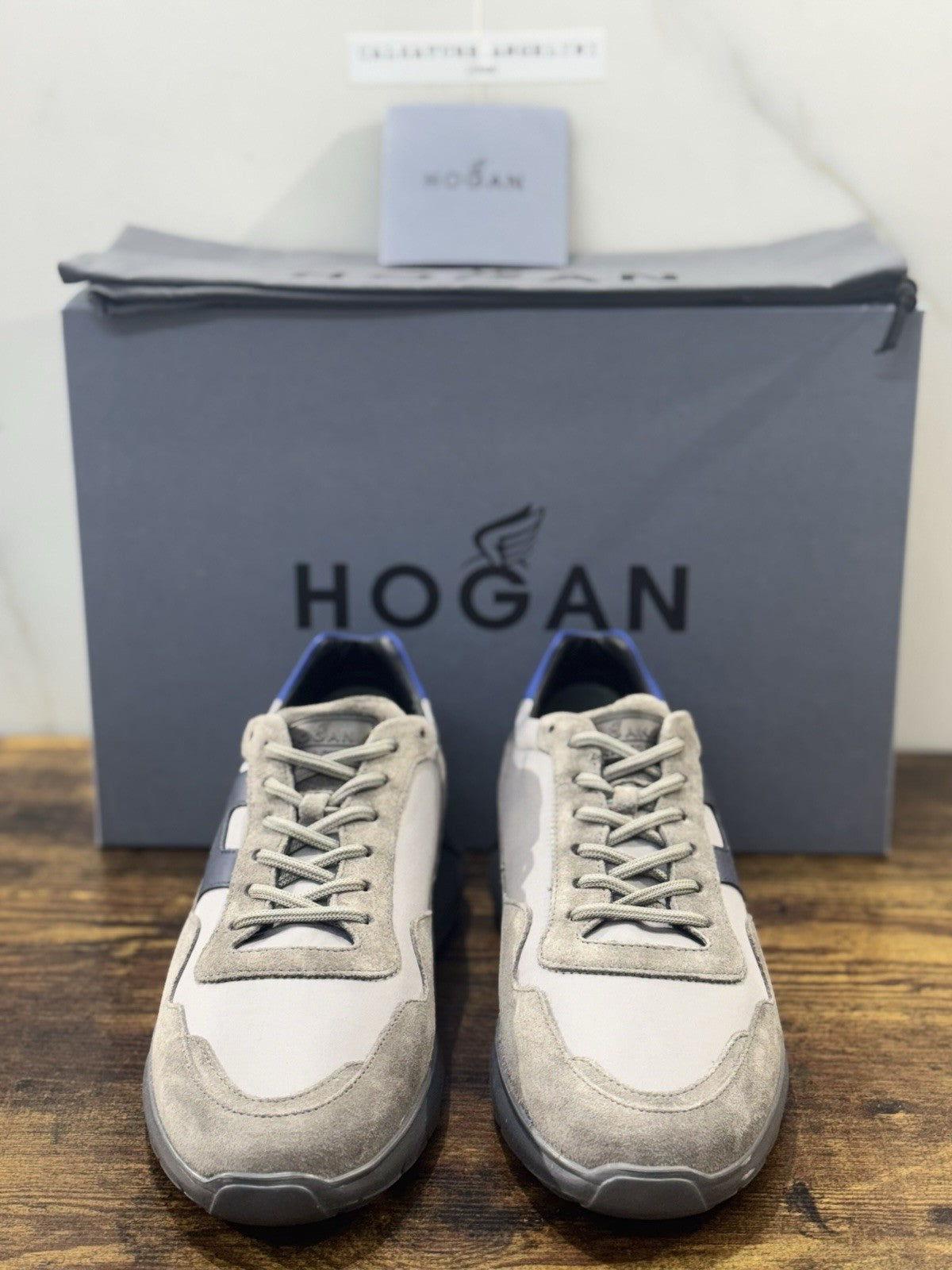 Hogan Interactive 3 Pelle Suede Grey Blu  Casual Hogan Uomo 40
