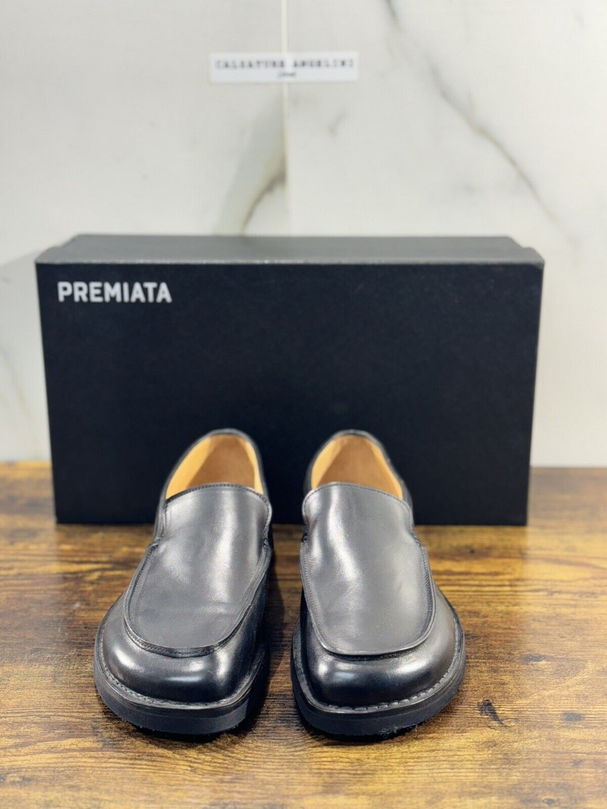 Premiata 1 Linea Mocassino Uomo Pelle Fondo Vibram  Nero Luxury Premiata Men 40