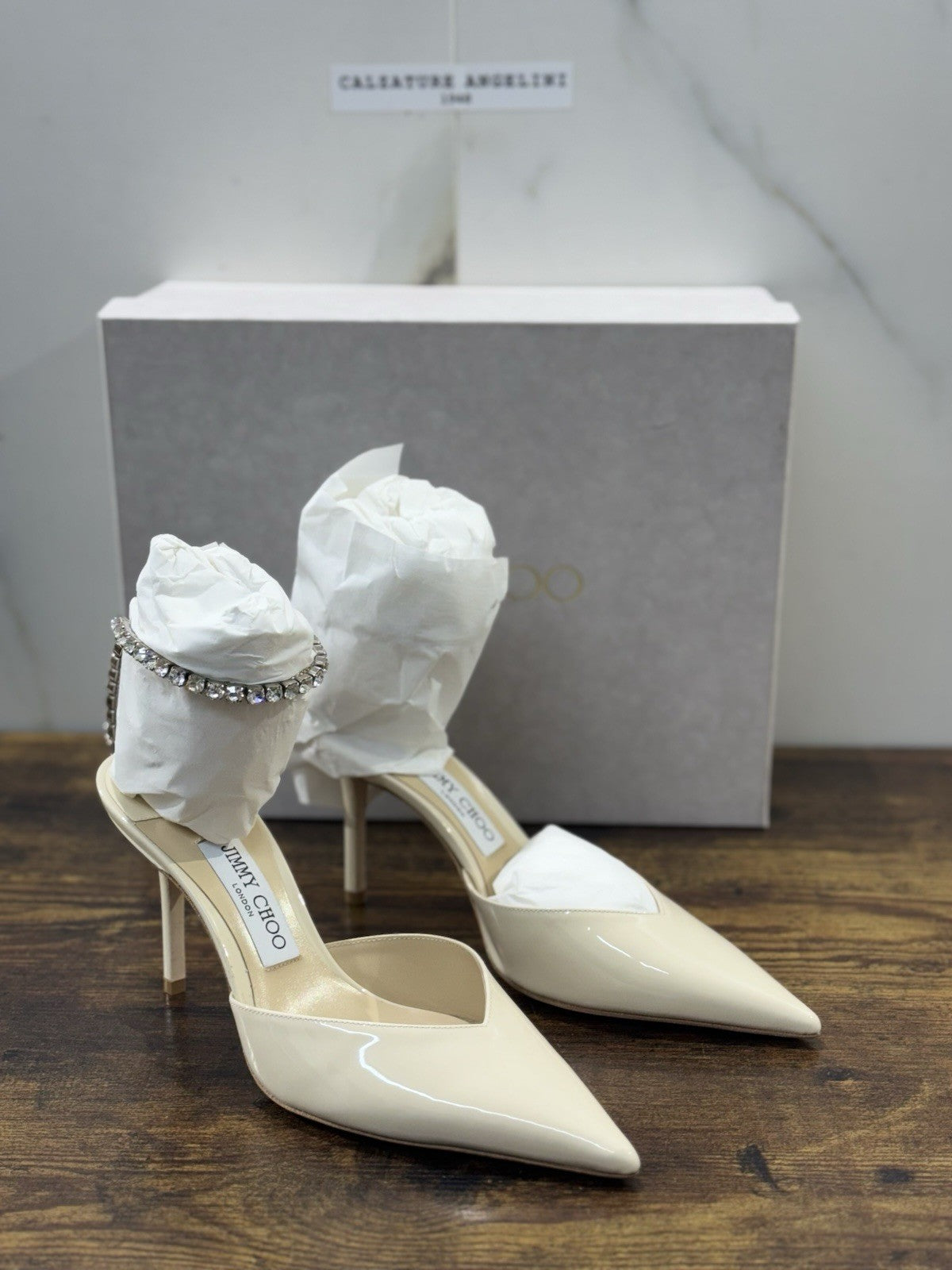 Jimmy Choo Saeda 85? Sandalo Luxury Jimmy Choo Scarpa Donna 38.5