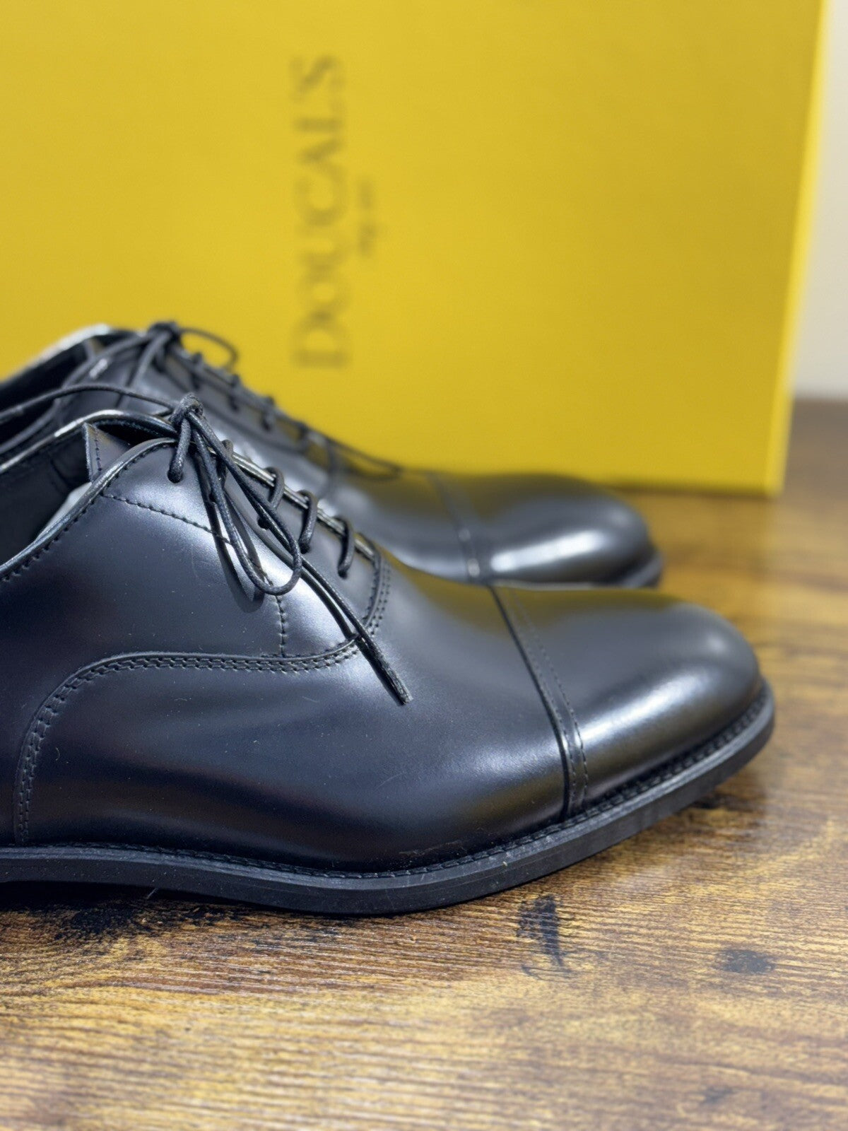Doucal’s Scarpa Uomo Derby Oxford Pelle Nero Luxury Men Doucal’s Shoes 39