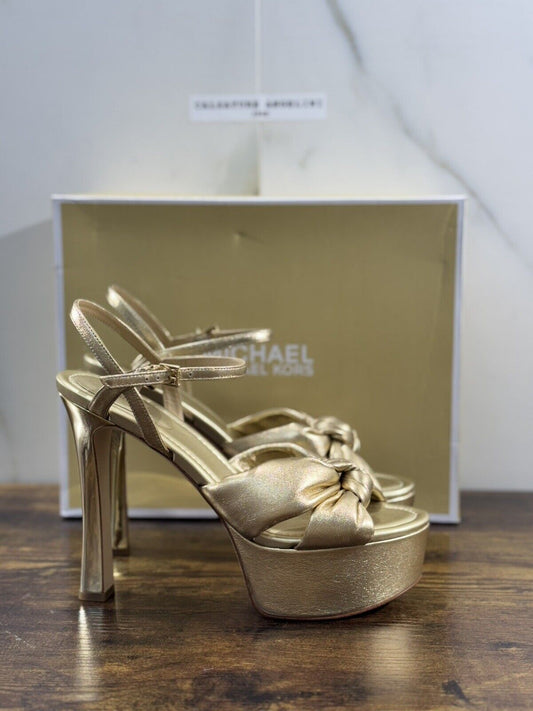 Michael Kors Sandalo Donna Elena Platform Pelle Gold 40.5