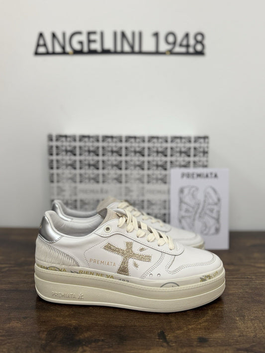 Premiata Micol  Sneaker Pelle Bianca    Casual Premiata Donna 38