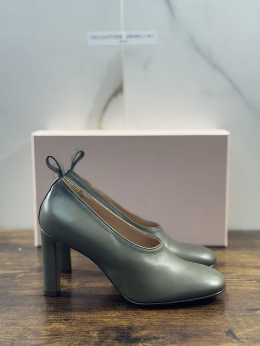 Relac Décolleté Donna Pelle Verdone  Luxury Woman Shoe Made In Italy 40