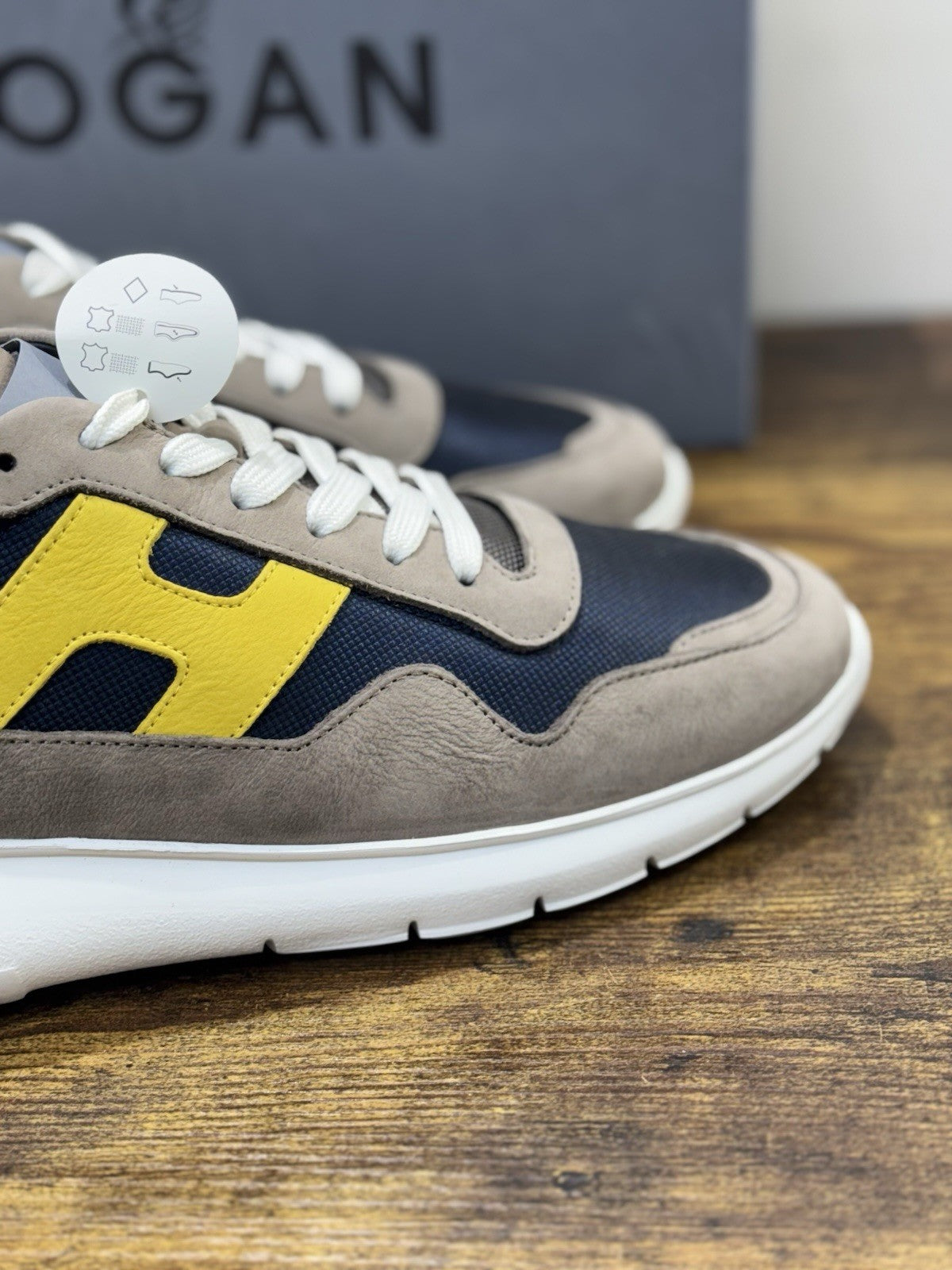 Hogan Interactive 3 Pelle Grey  Blu Casual Hogan Uomo 42.5