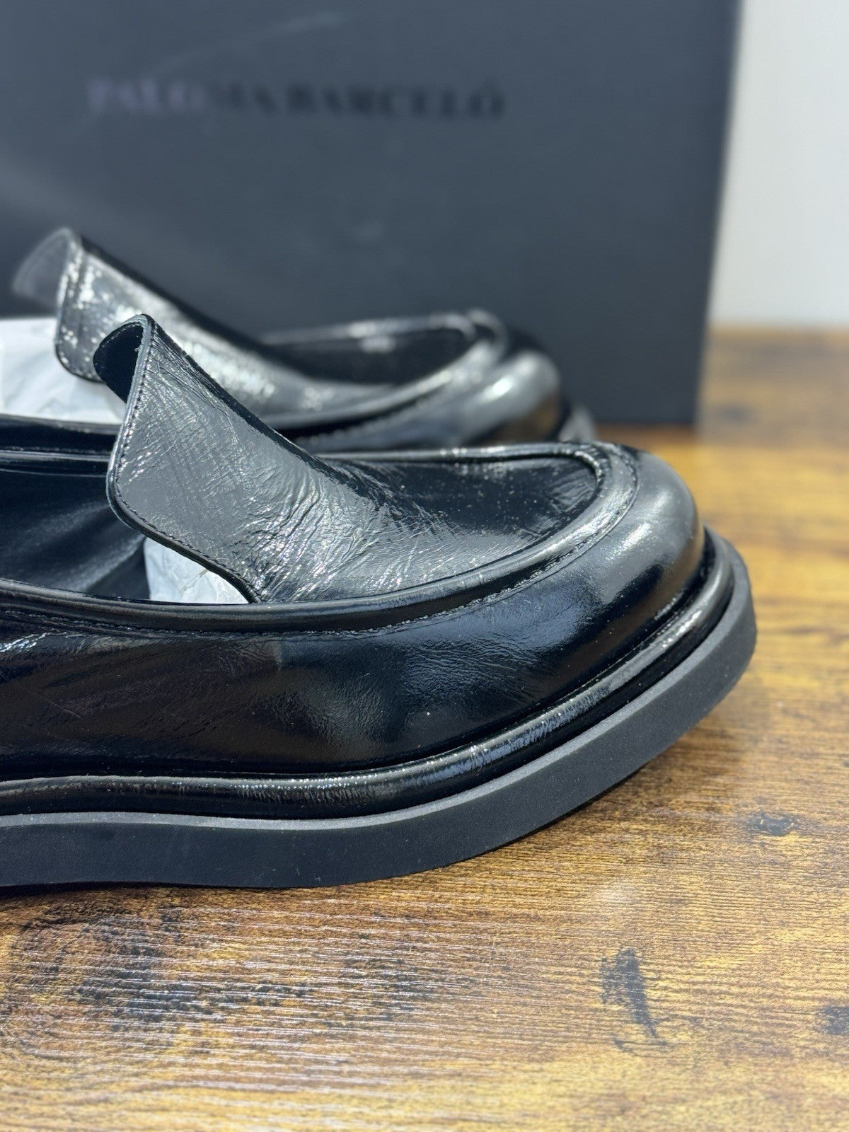 Paloma Barcelo’ Mocassino    Pelle Nera    Casual Loafer 40