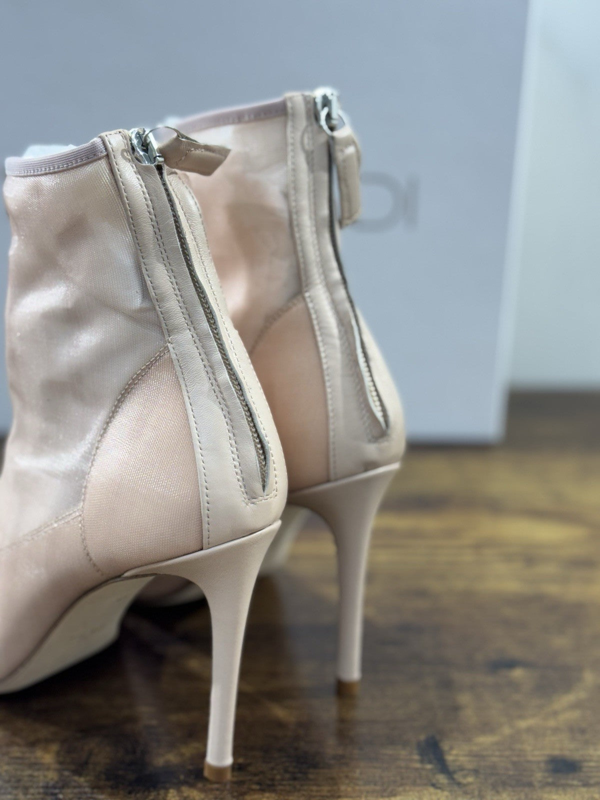 Lella Baldi Stivaletto LT074 Rete Nude Luxury Woman Boot Made In Italy 40
