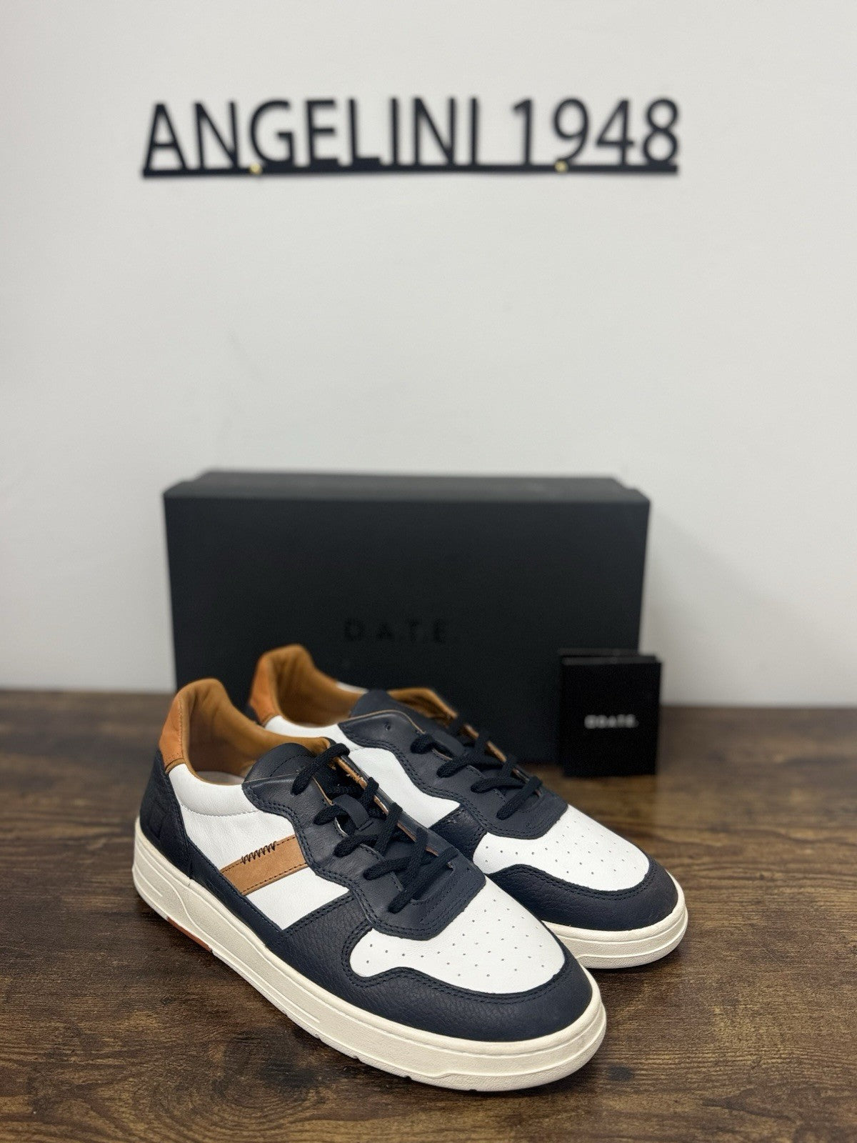 D.a.t.e. Court 2.0 Sneaker Pelle Bianca Blu  Casual Uomo 43