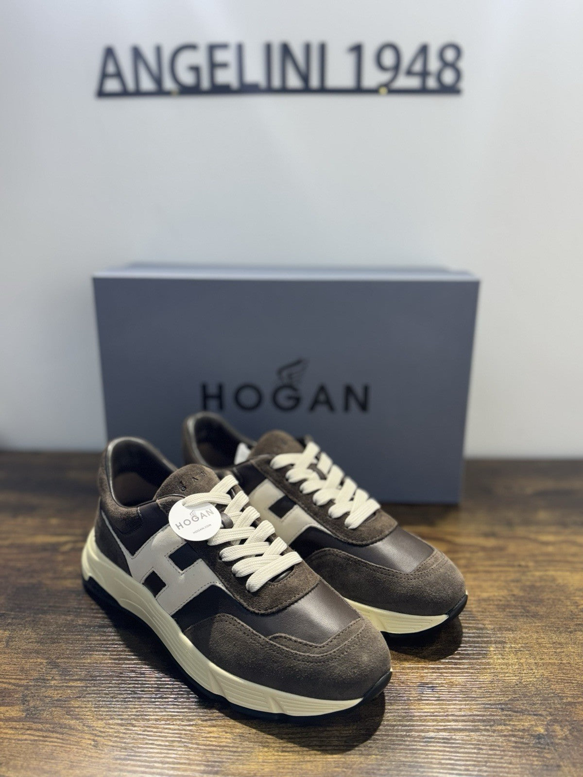 Hogan Hyperlight Sneaker Suede Brown    Memory Foam Causal Hogan Uomo 40