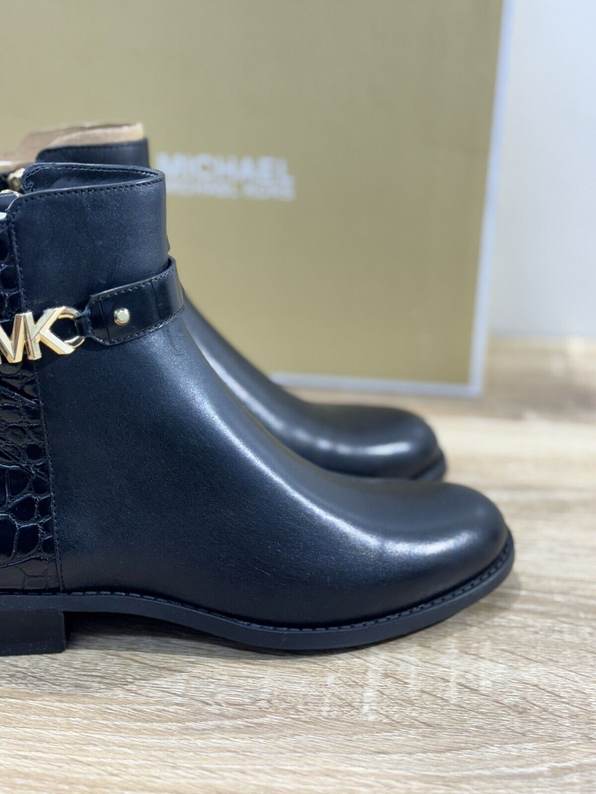 Michael  Kors Farrah Flat  Bootie Nera  Chelsea Boot  Extra Light Pelle Nero 36