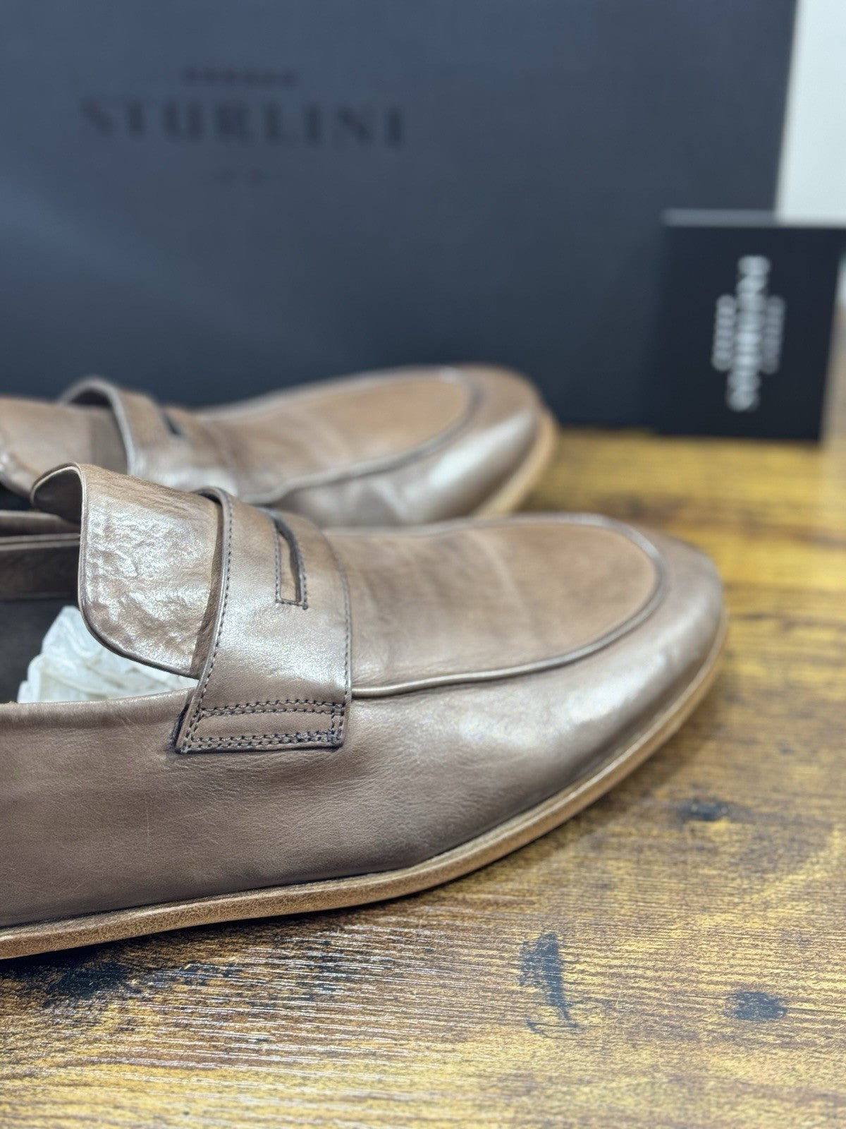 Sturlini Firenze Mocassino  Uomo Pelle Cioco     Luxury Craftmanship Men 43.5