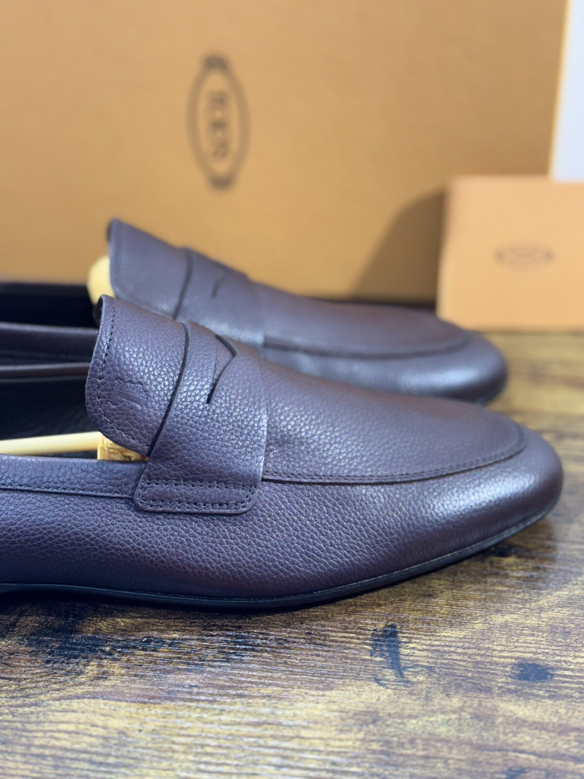 Tod’s Mocassino Uomo Fondo Cuoio Pelle Castagno   Luxury Tod’s Loafer Men 41