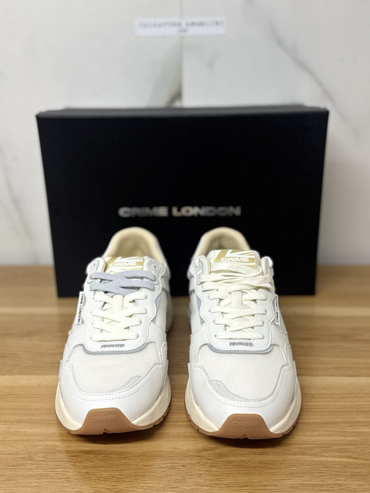 Crime London Sneaker Rush   Casual Pelle Bianca Uomo 44