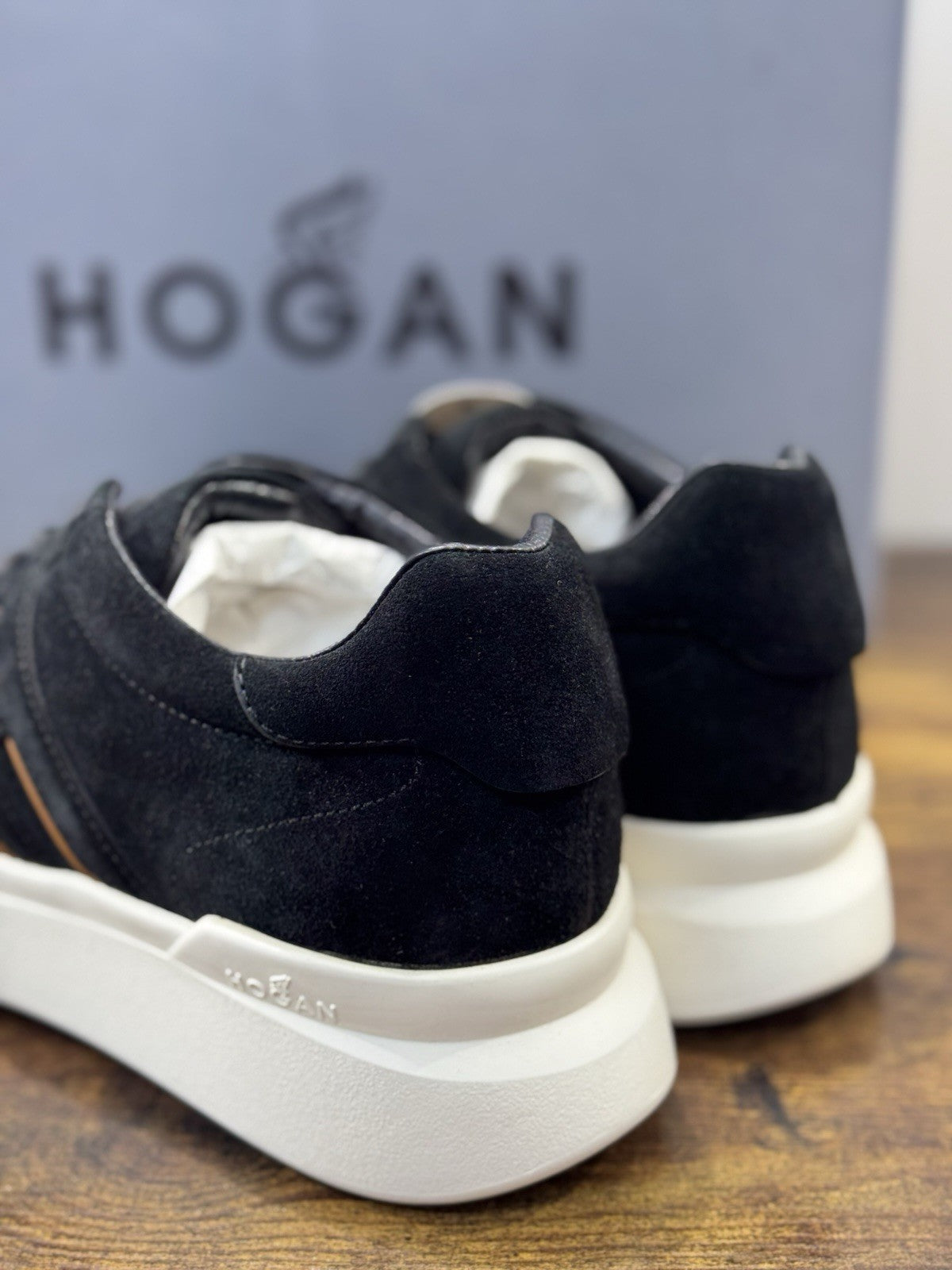 Hogan H 580 Sneaker Suede Nero Casual Hogan Uomo 41