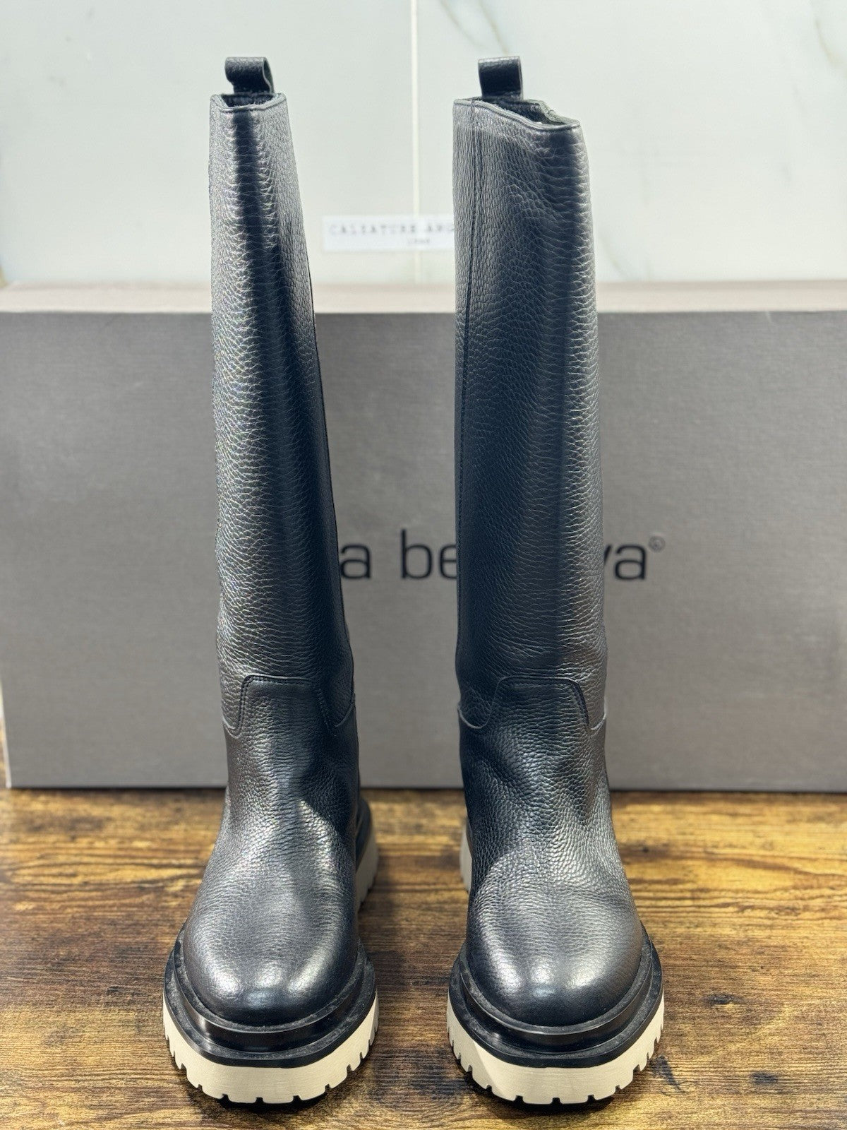 Laura Bellariva Stivale Donna Tubo  Pelle Nero Casual Boot 36