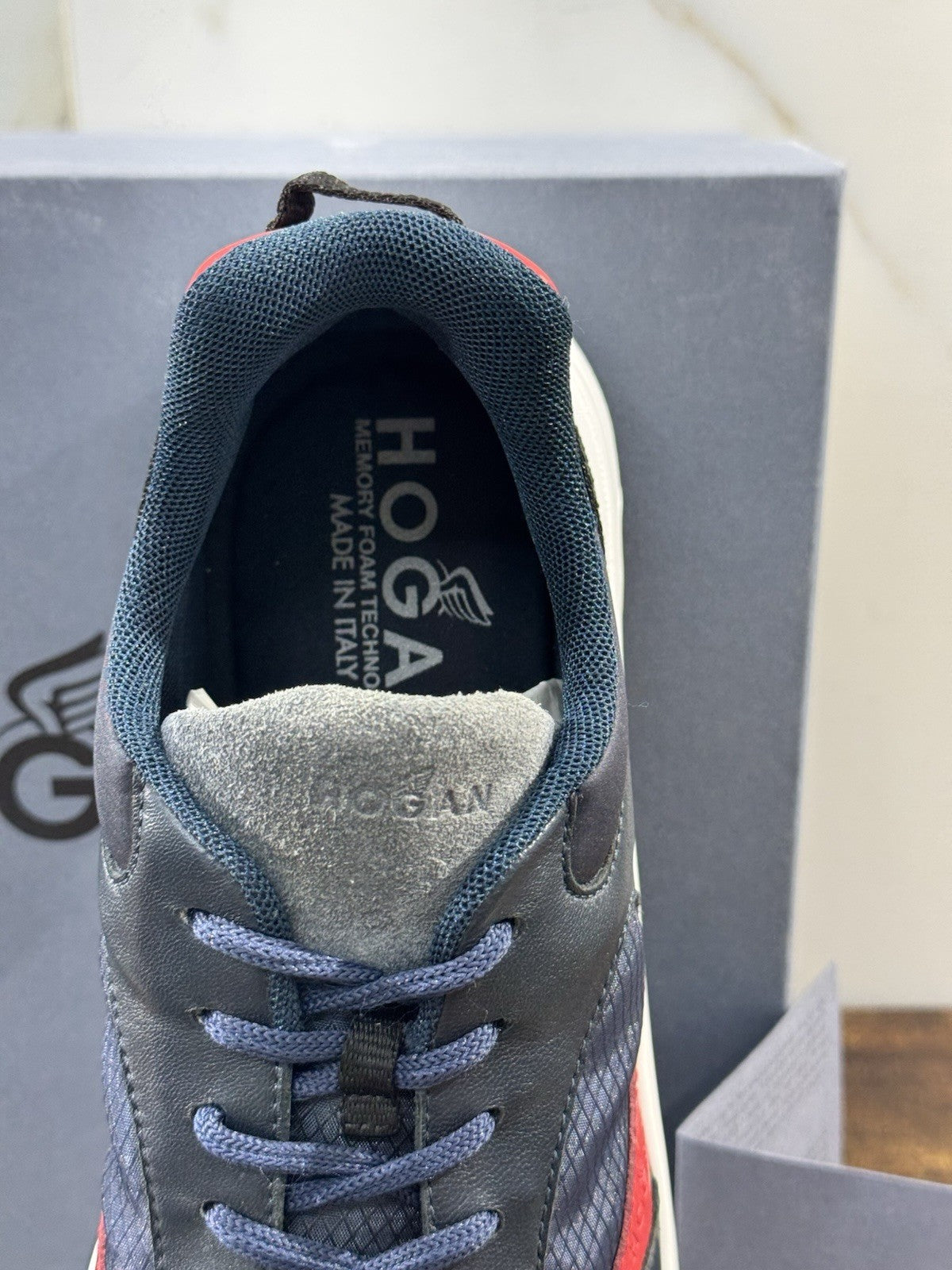 Hogan Hyper light  sneaker Pelle Blu  memory foam Luxury Hogan Men Shoes 41