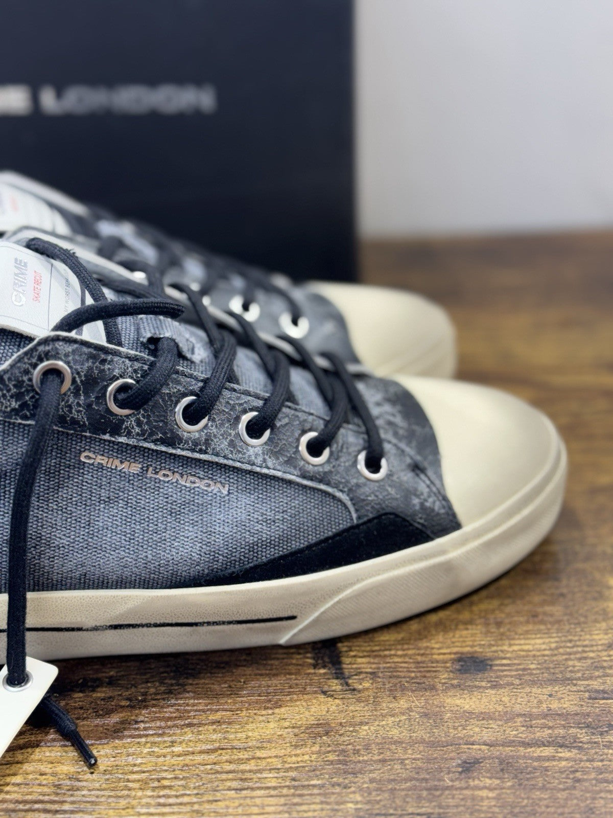 Crime London Sneaker Recut Low Canvas Nero Causal Uomo 43