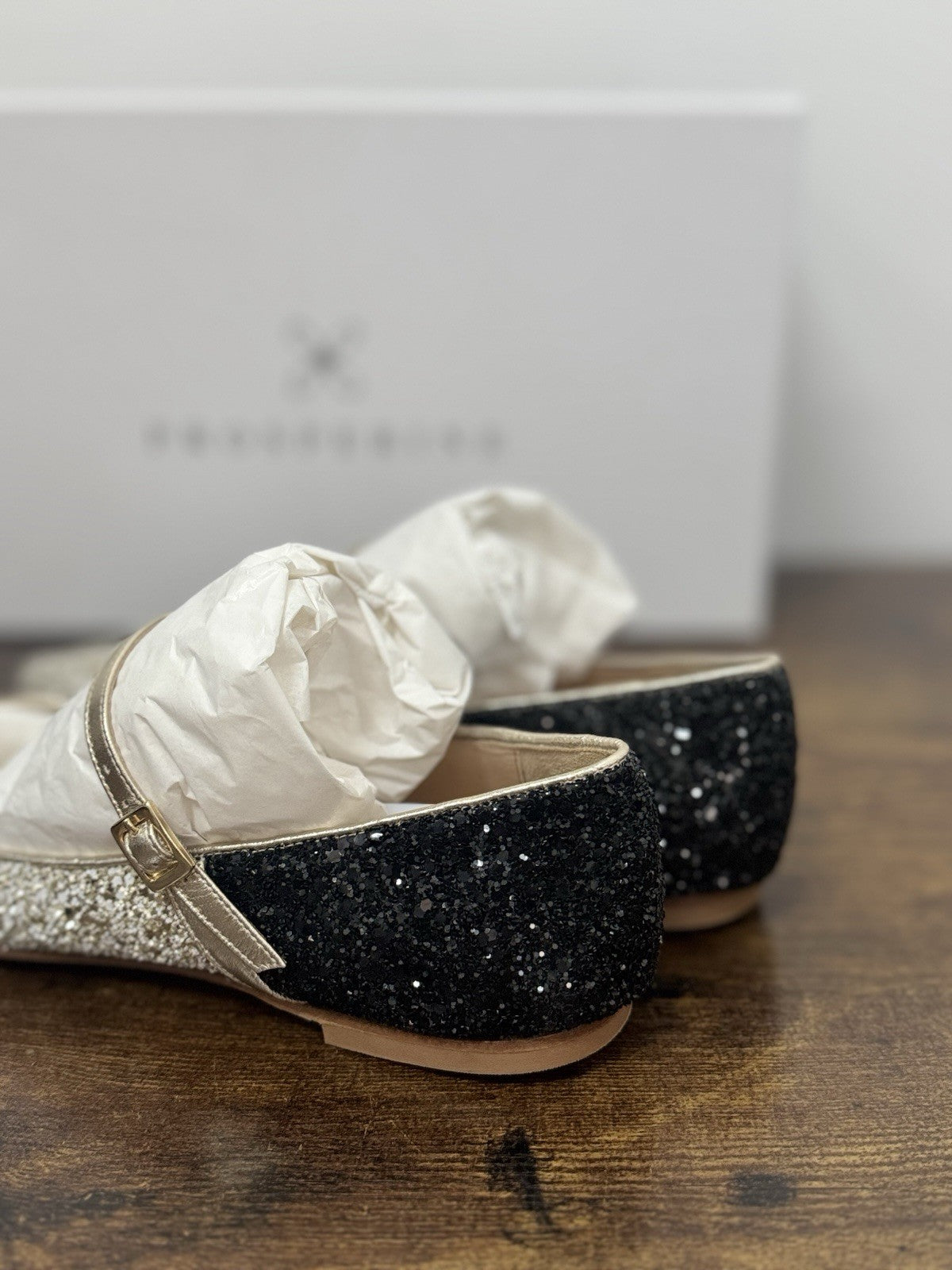 Prosperine Ballerina Glitter Oro  Nero  Casual Scarpa Donna 36