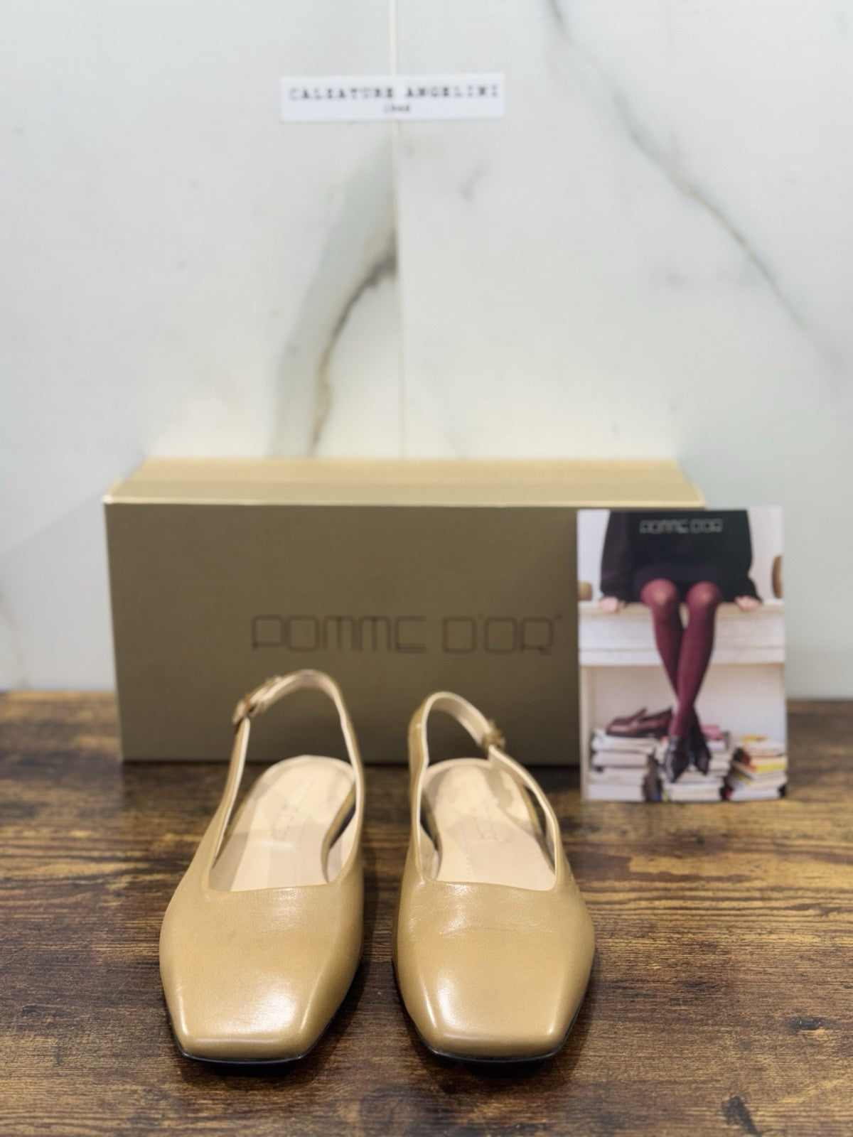 Pomme D’or Sling Back Pelle Camel Scarpa Donna 37