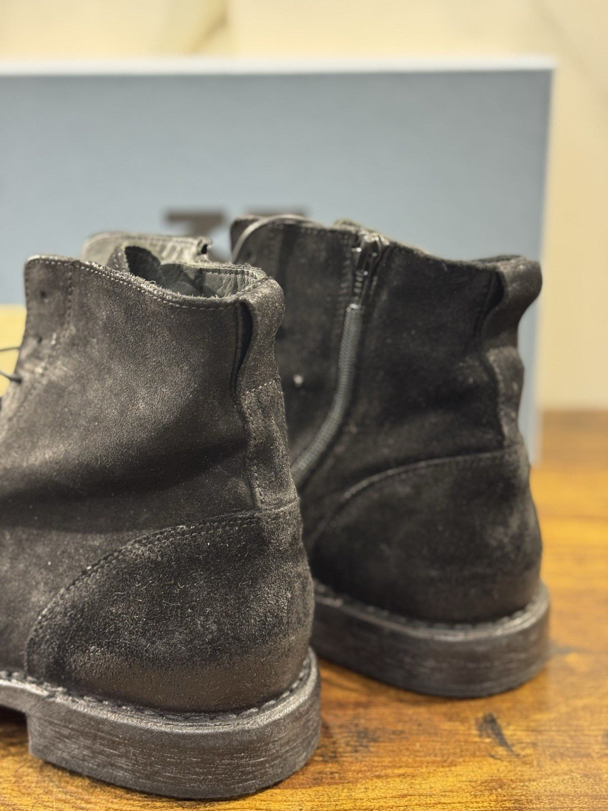 Moma Polacco Uomo Suede Nero Casual Boot Men Moma 41